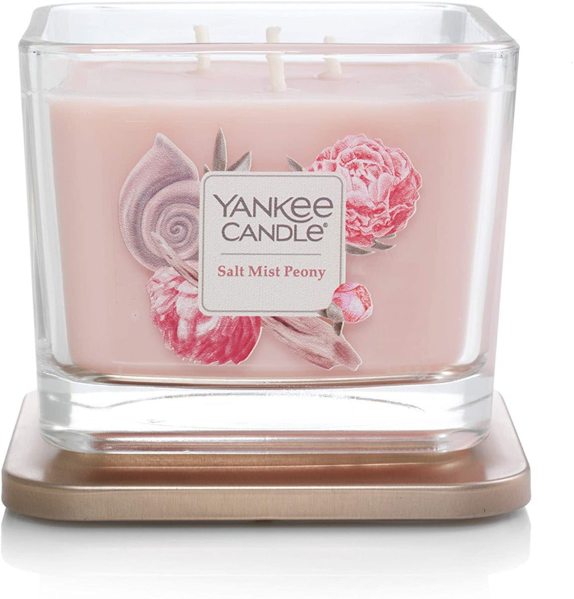 Yankee Candle Medium 3-Wick Square Candle (12.25oz) - Salt Mist Peony