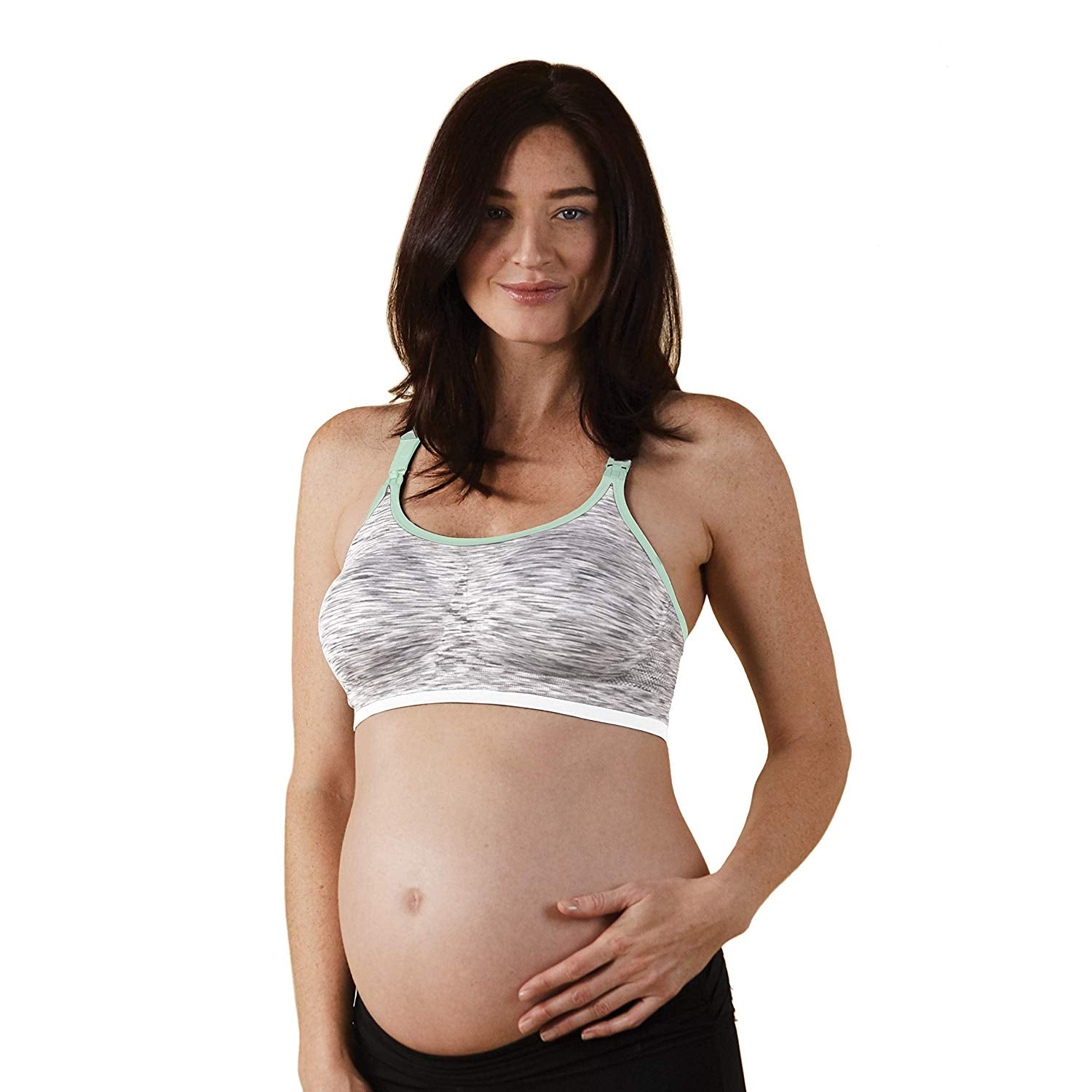 Bravado Body Silk Seamless Rhythm Nursing Bra - White Grey Spacedye