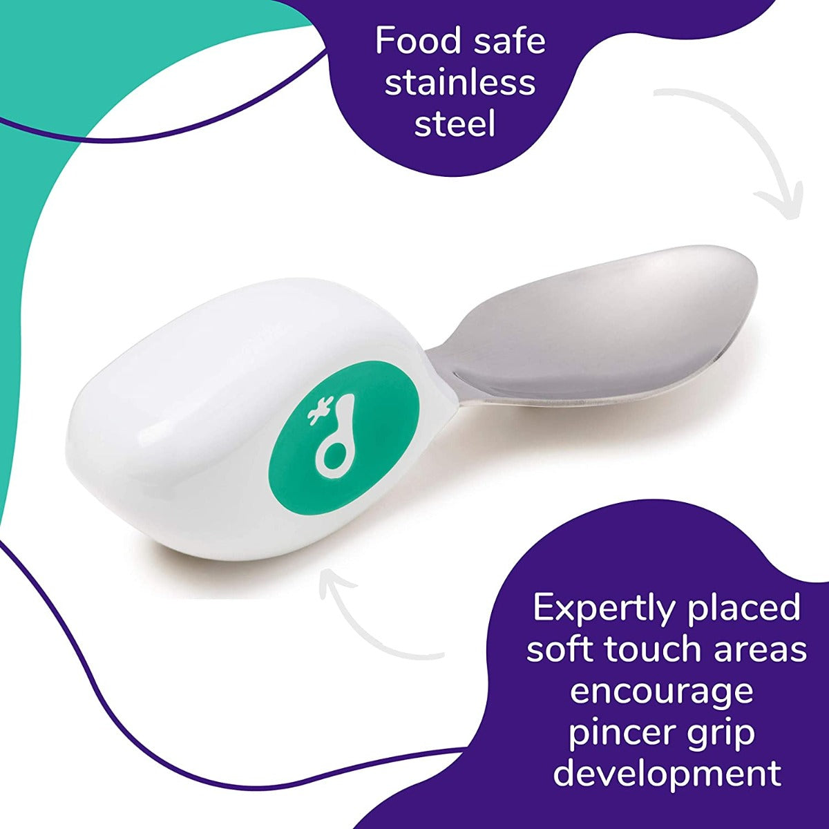 Doddl Baby Fork & Spoon Set (12m+) - 3 Colors - Pupsik Singapore