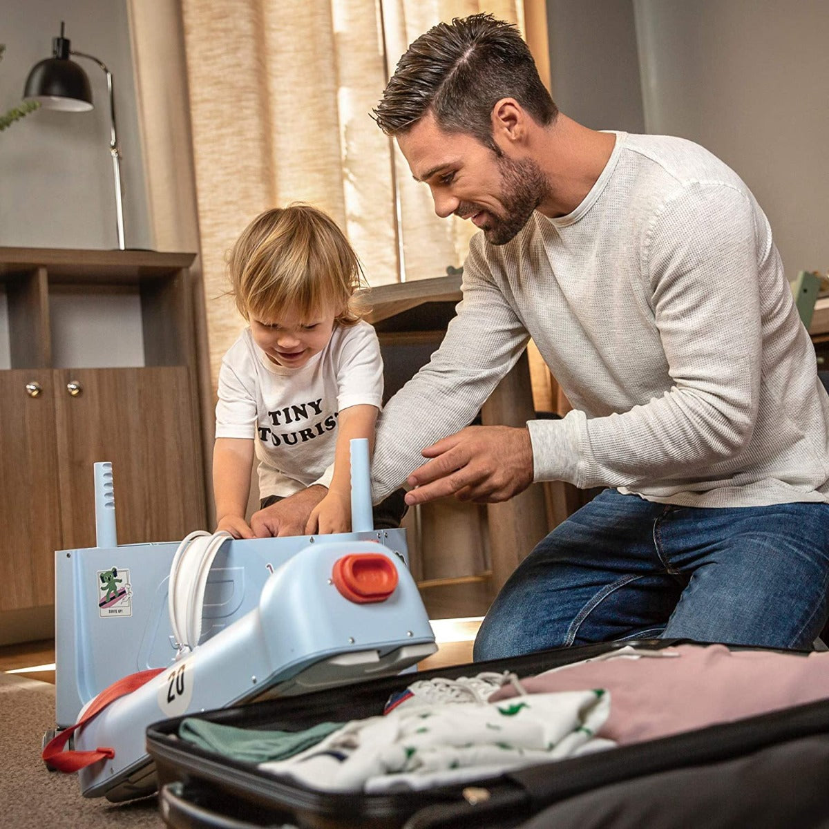 JetKids by Stokke Bed Box Airplane Ride/Carry/Sleep-On Suitcase V3 (4 Colours)