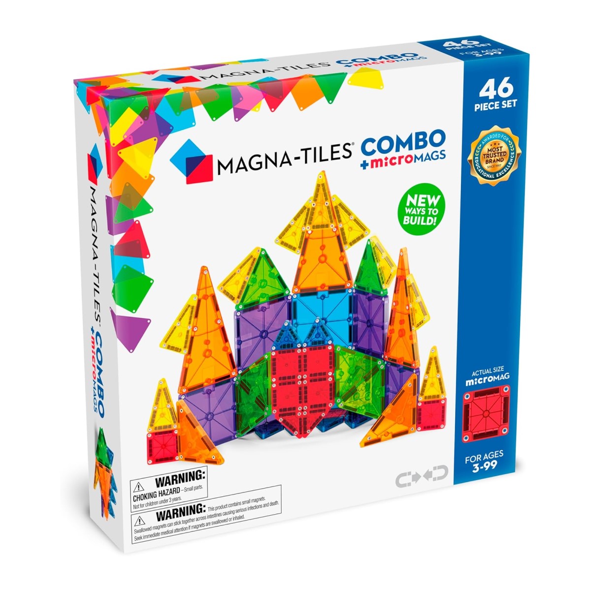 Magna-Tiles Combo 46-Piece Set + microMAGs