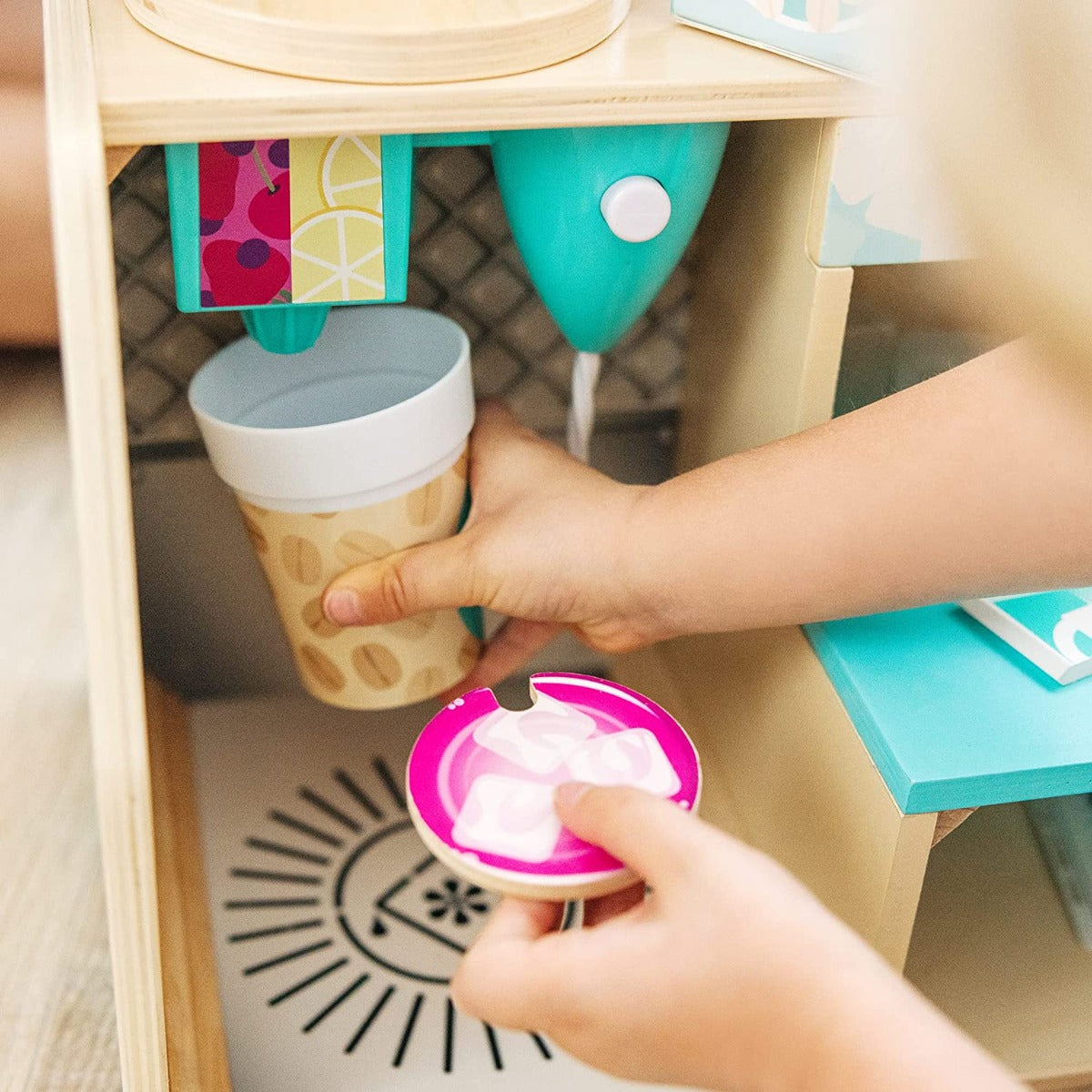 Melissa & Doug Wooden Cafe Barista Coffee Shop Play Set