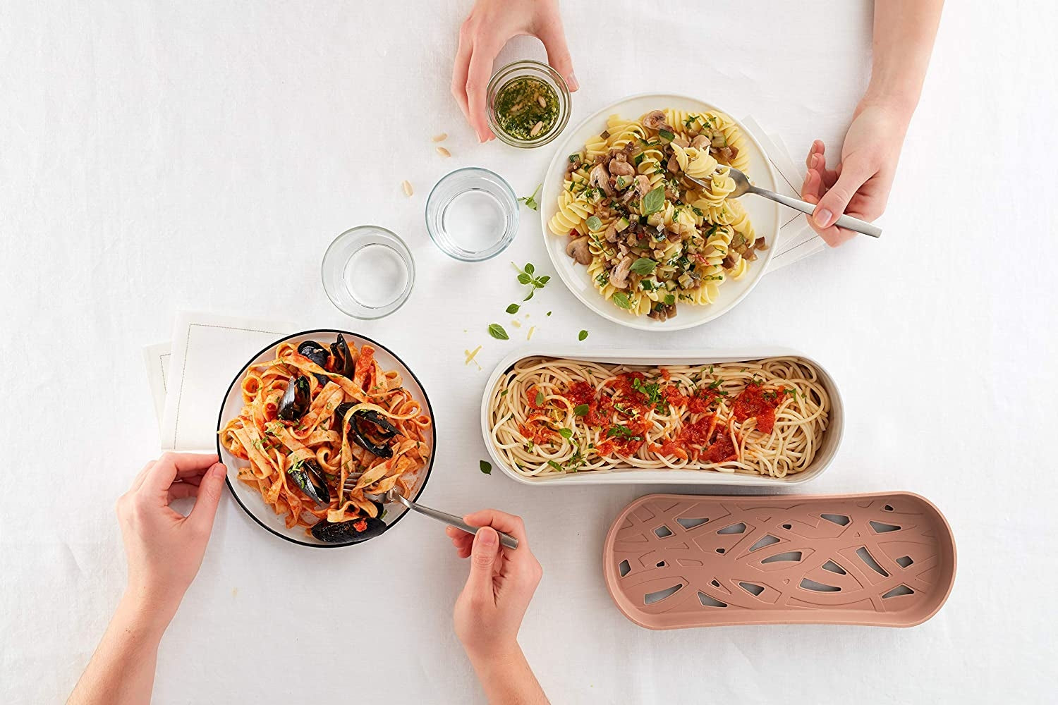 Lekue Quick Pasta Recipes Cooker - Terracotta