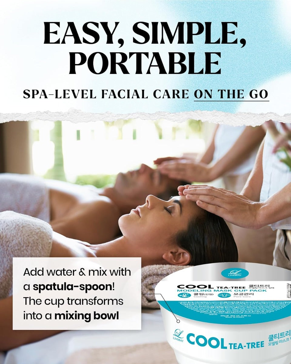 Lindsay Modeling Mask Cup Pack, 28g - Cool Tea Tree (Exp 10/27)