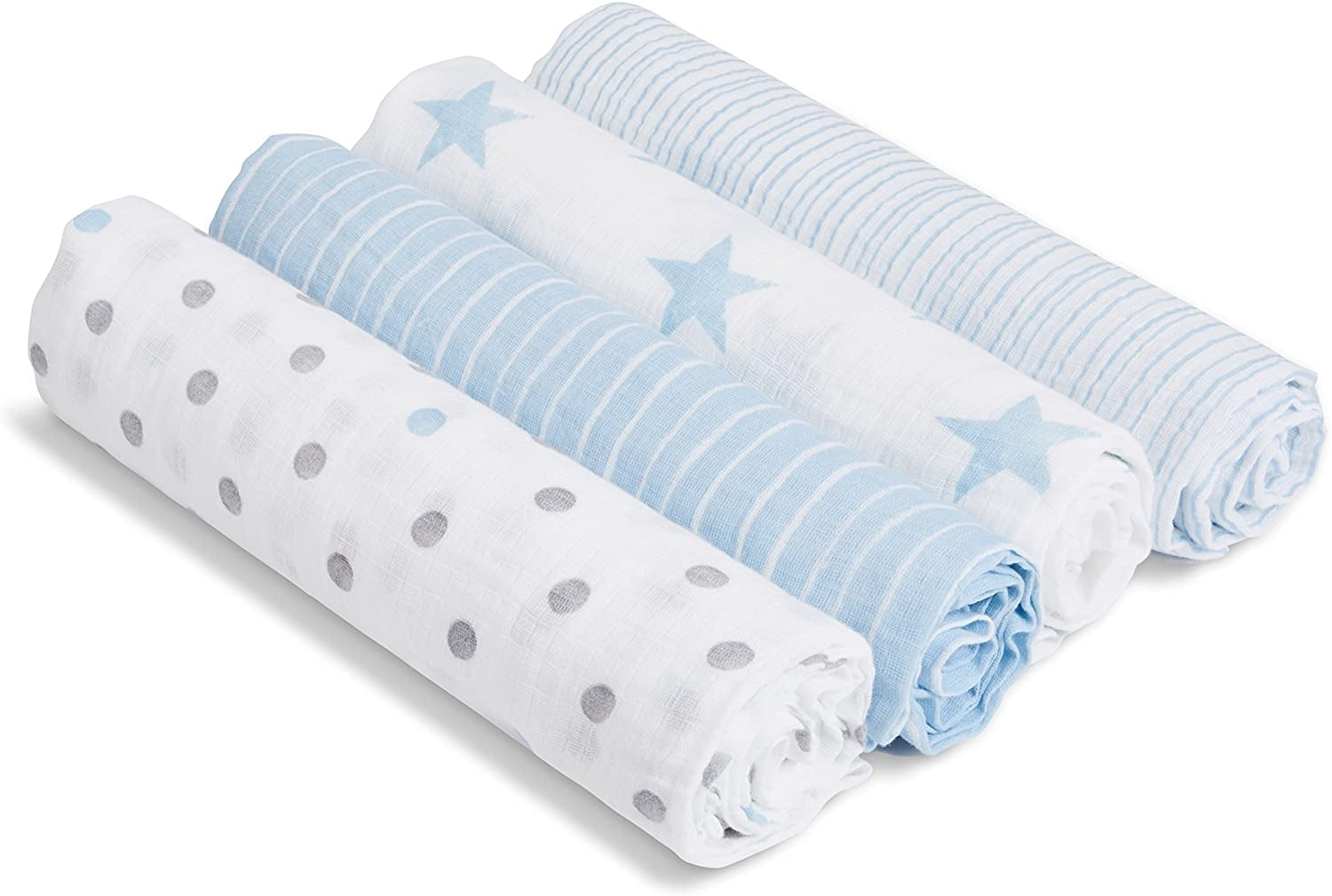Aden Anais Essentials Muslin Cotton Swaddle (44 x 44 in), 4pk (31 Designs) - Pupsik Singapore