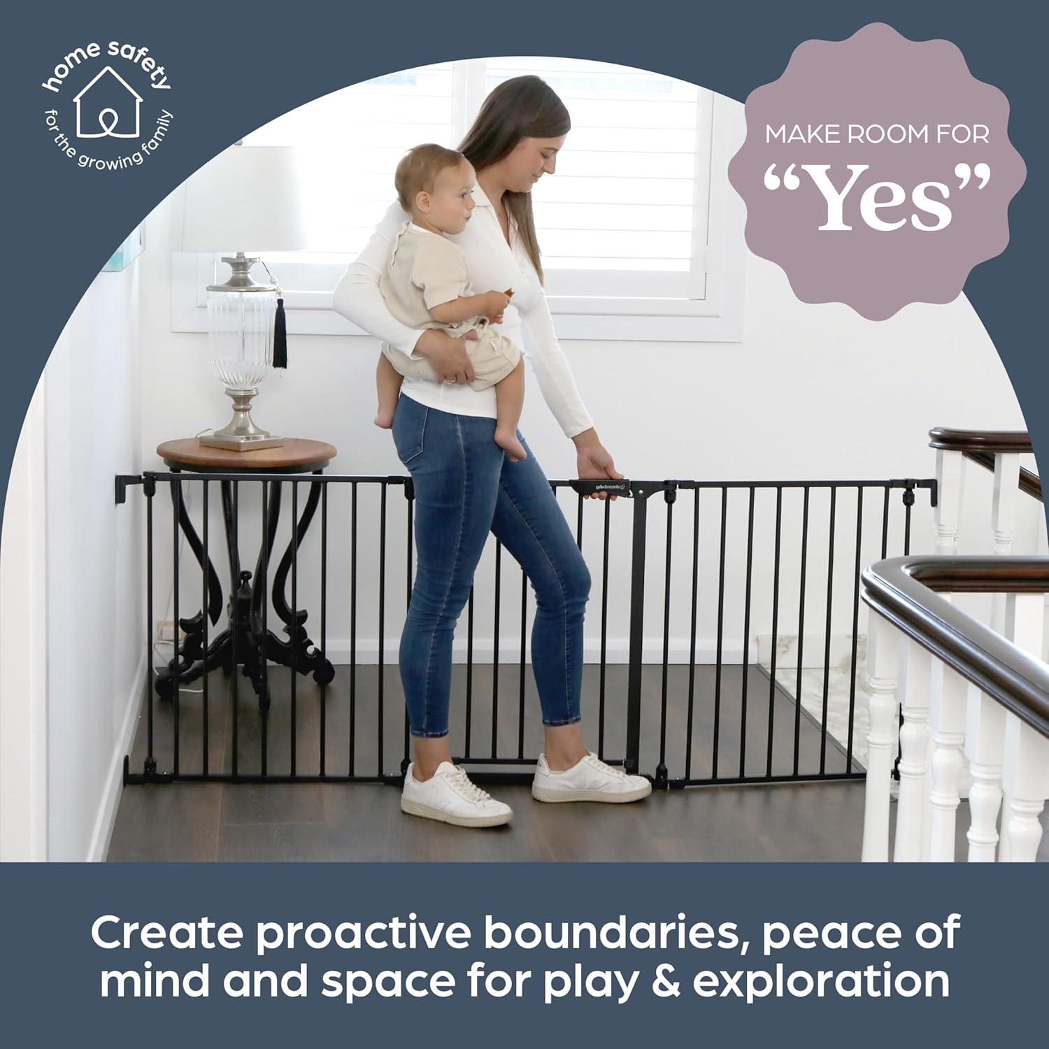 Dreambaby Discovery 76.5" Extra Wide 3 Panel Adapta-Gate (for 74.5-195cm)| Baby Safety Gate - Pupsik Singapore