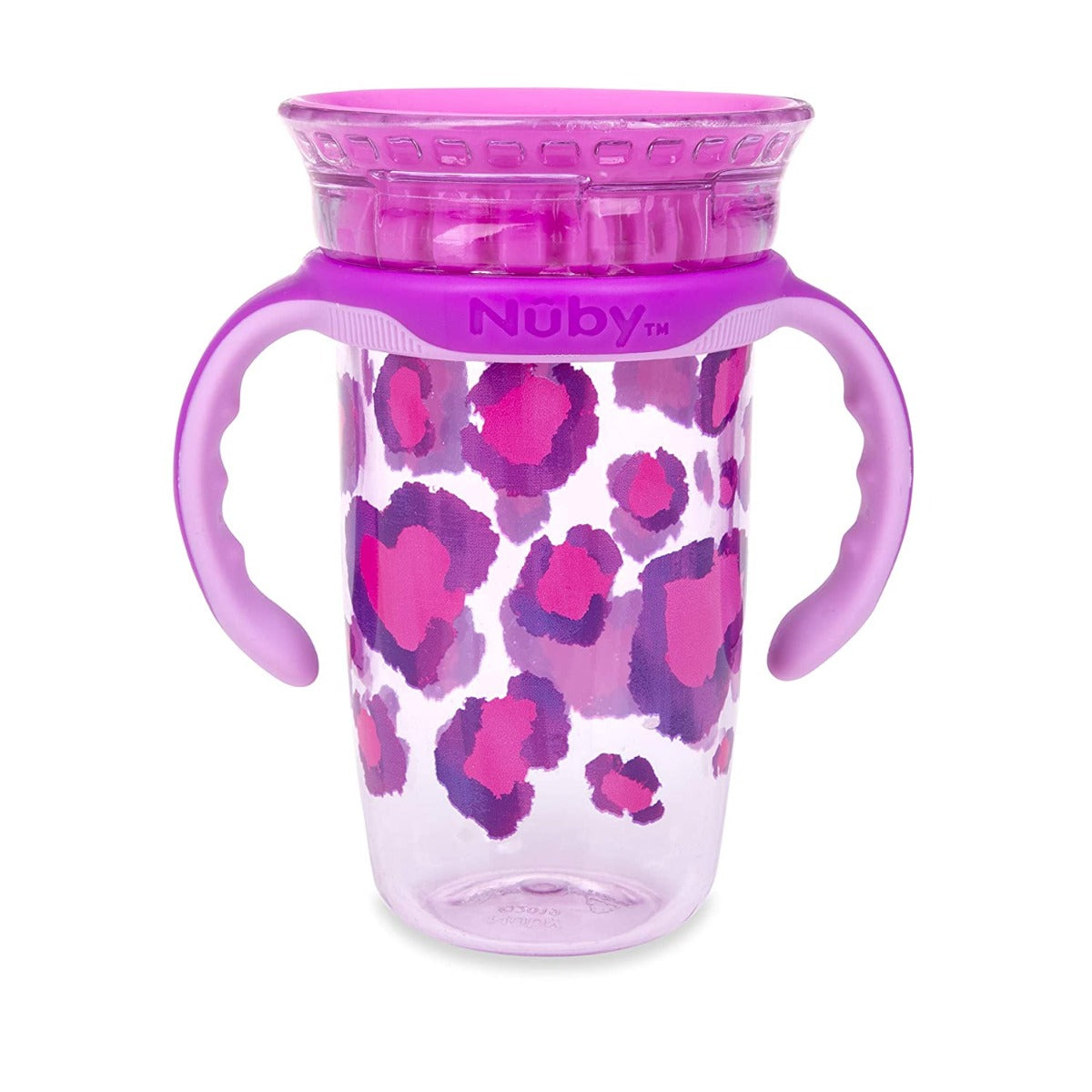 Nuby 360 Edge Printed 2-Stage Drinking Rim Tritan Cup, 300ml (3 Designs) - Pupsik Singapore
