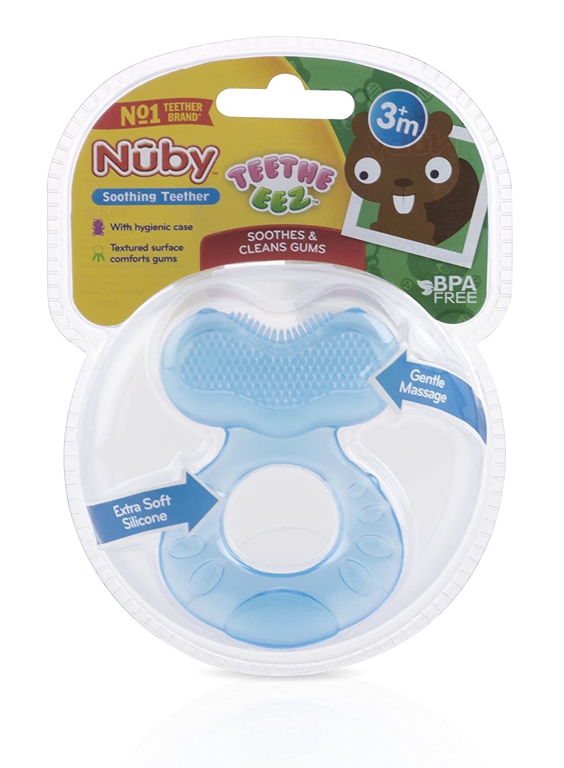 Nuby Silicone Fish-Shaped Teethe-Eez Teether (3 colors) - Pupsik Singapore