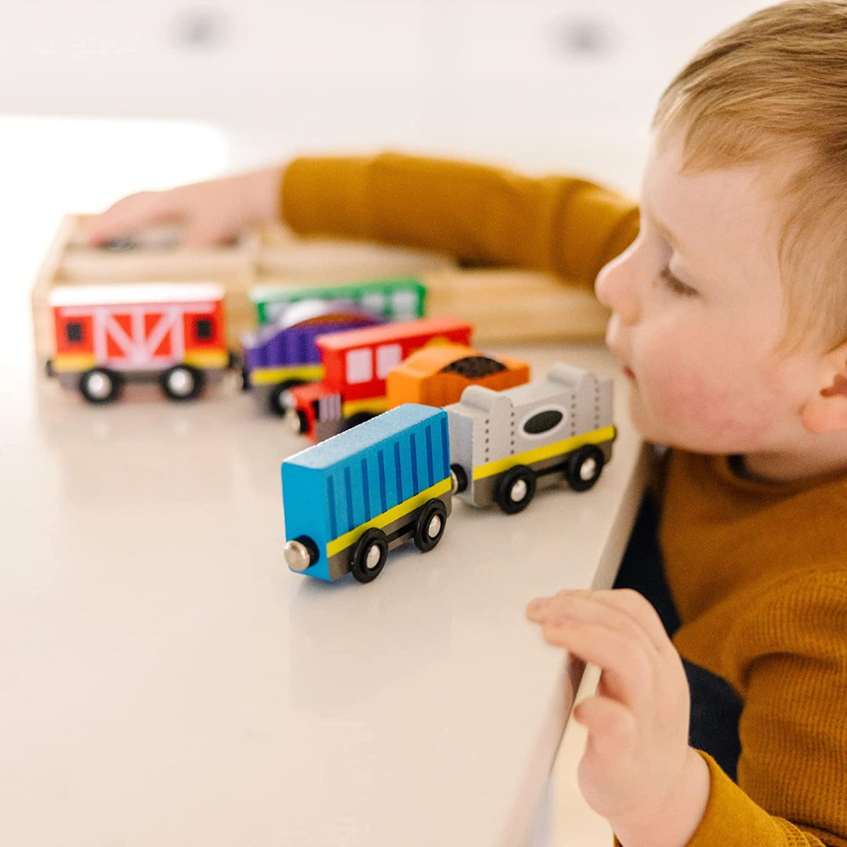 Melissa & Doug Wooden Train & Cars Set
