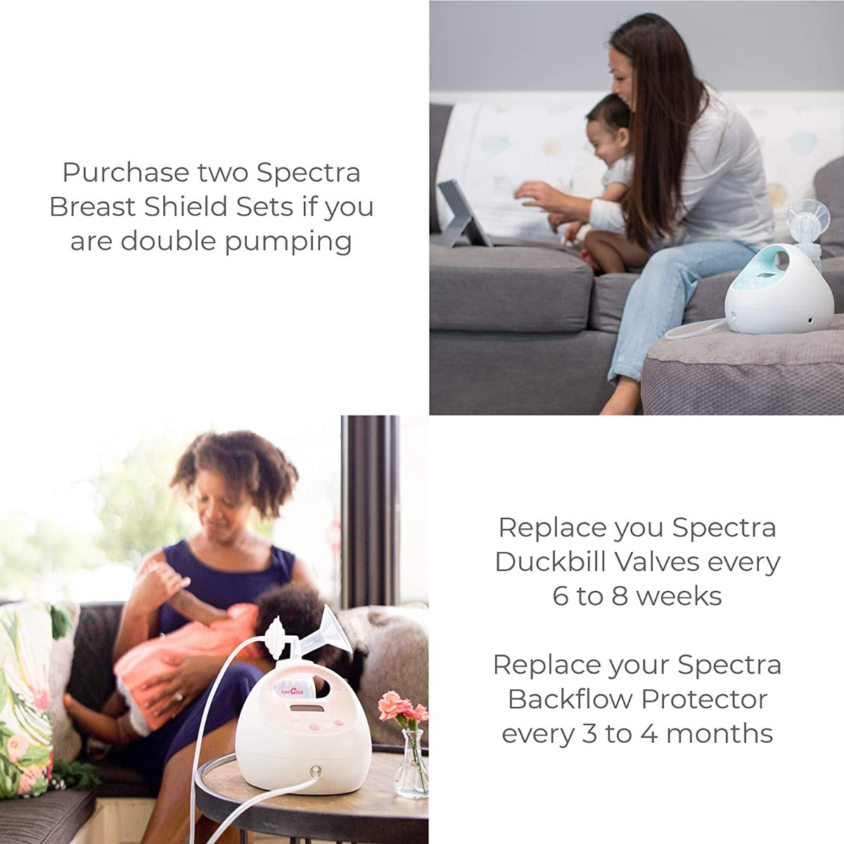 Spectra Wide Breast Flange Sets – 2 Sizes (US Version)