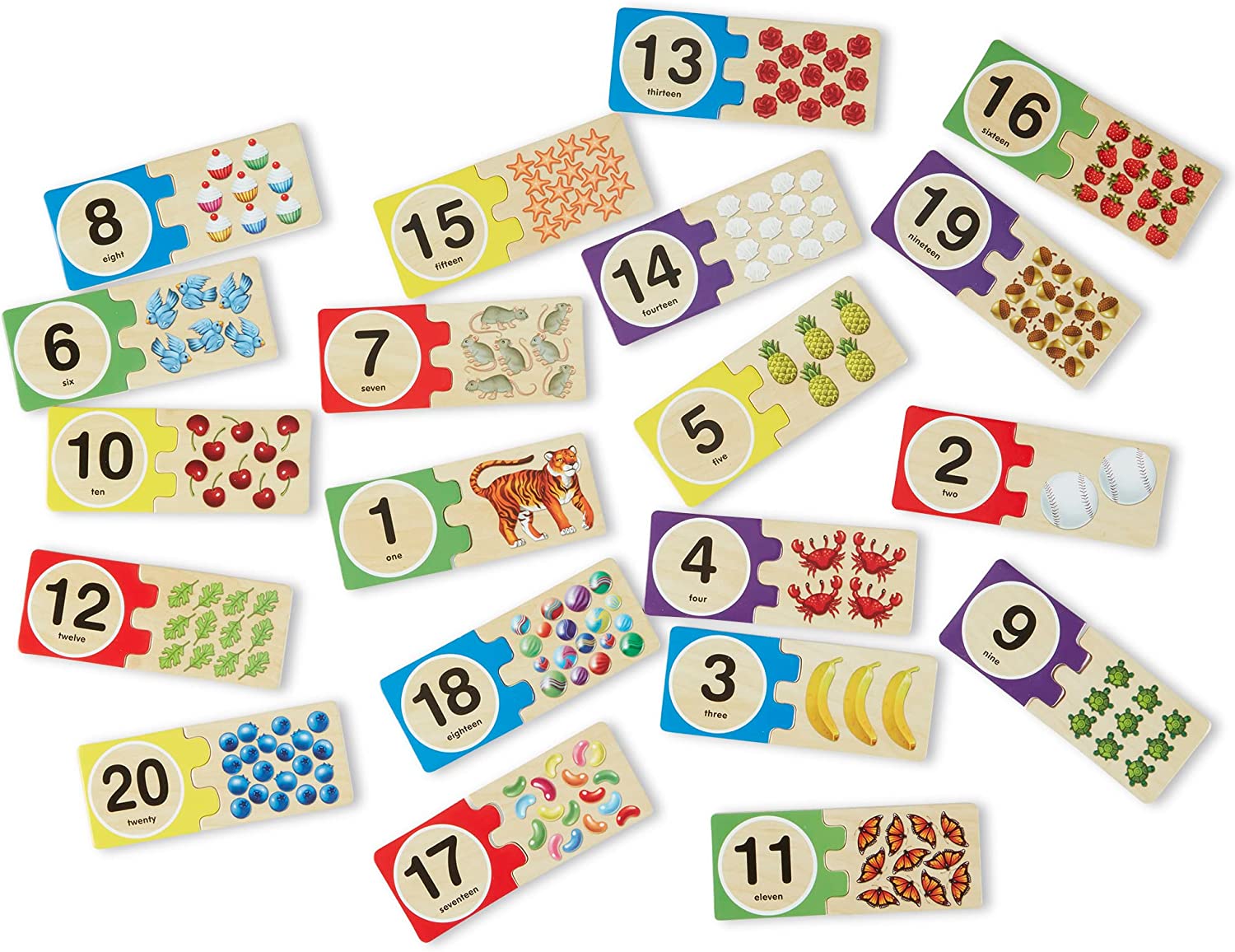 Melissa & Doug Self-Correcting Number Puzzles with Box, 40pcs