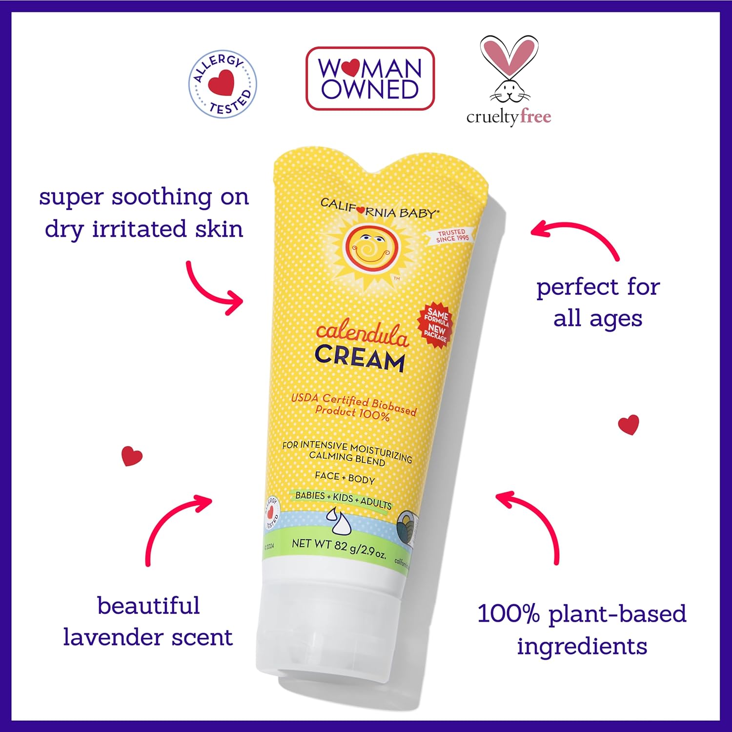 California Baby Calendula Cream, 2.9oz (Exp 12/27)