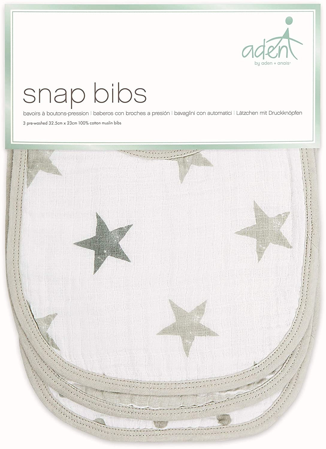 Aden Anais Essentials Snap Bib, 3pk (10 Designs) - Pupsik Singapore