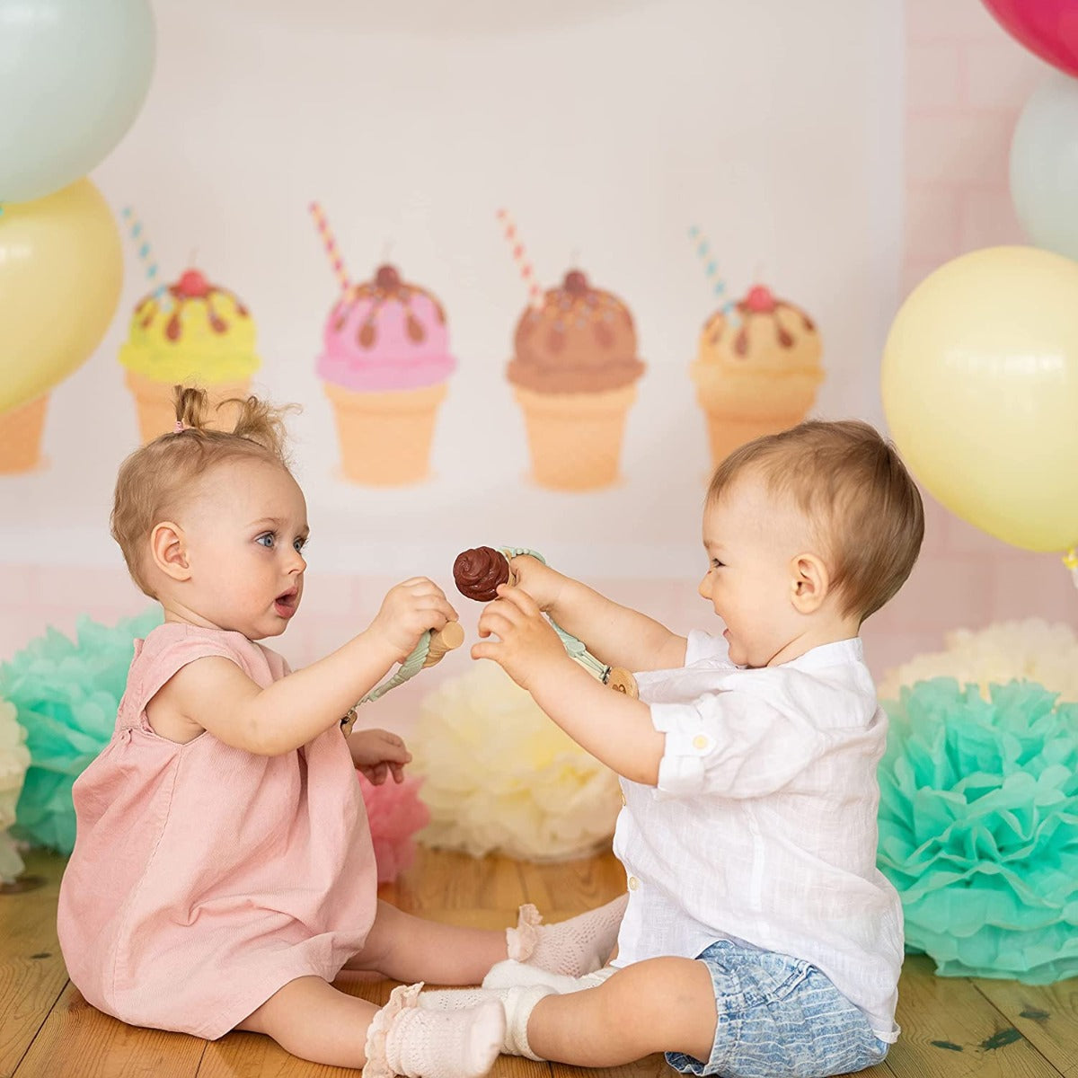 NatureBond Ice Cream Silicone Baby Teether (5 Colours) - Pupsik Singapore