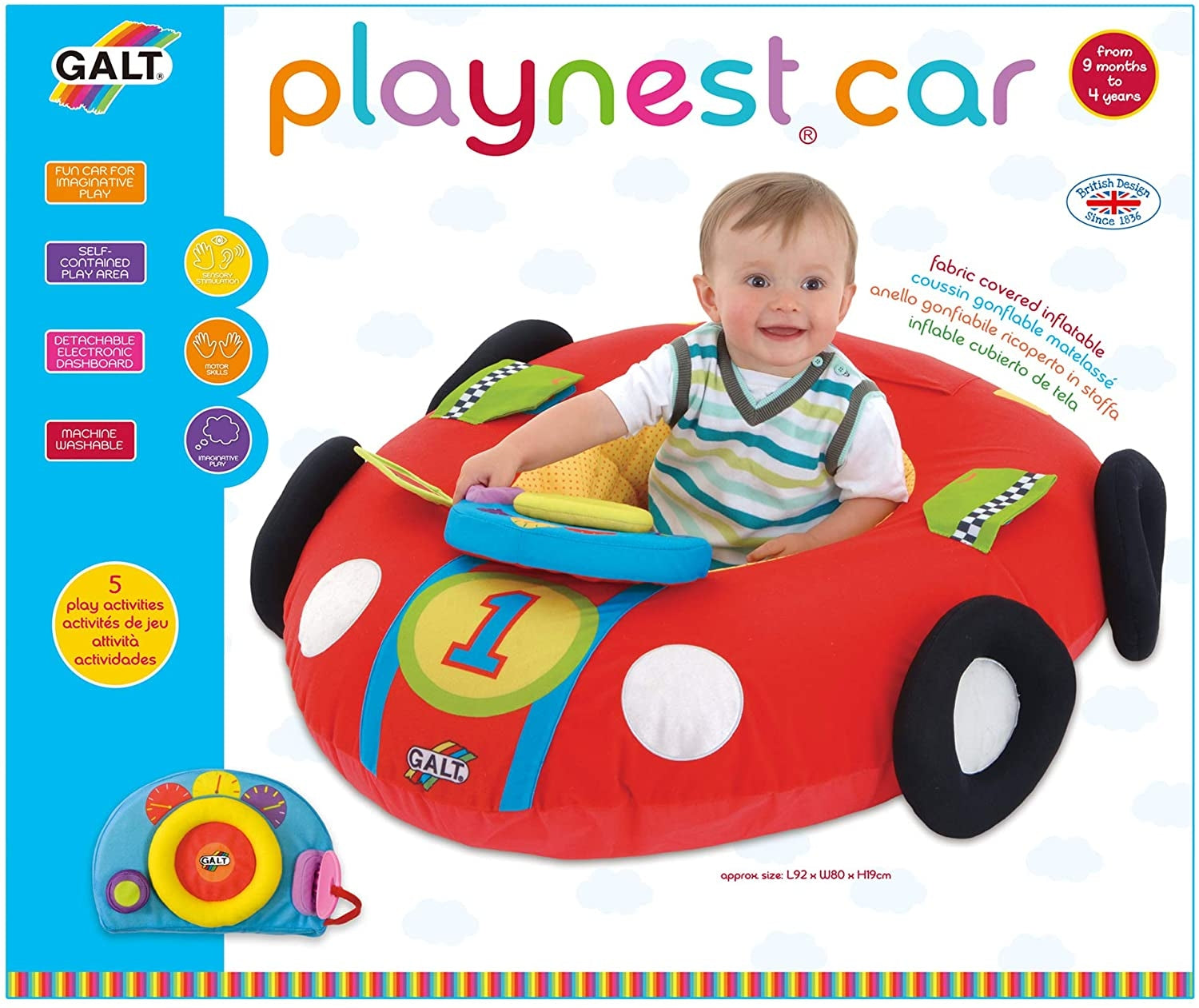 Galt Toys Playnest Car Inflatable Play Seat