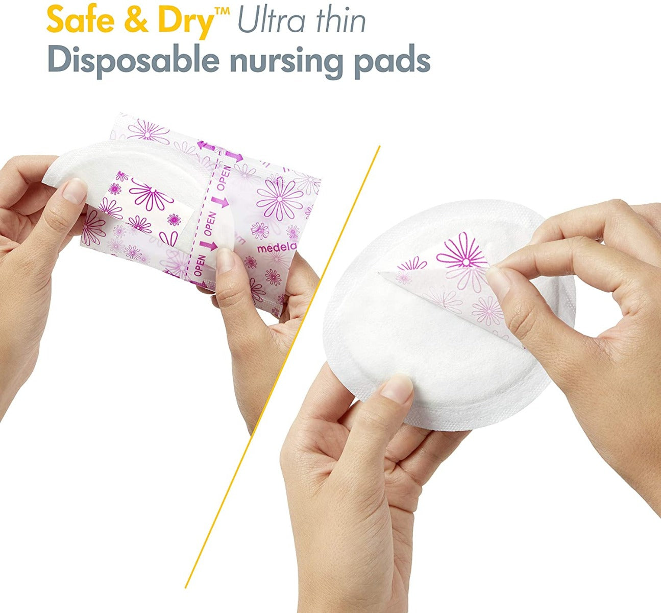 Medela Safe & Dry Ultra Thin Disposable Nursing Pads, 60pcs