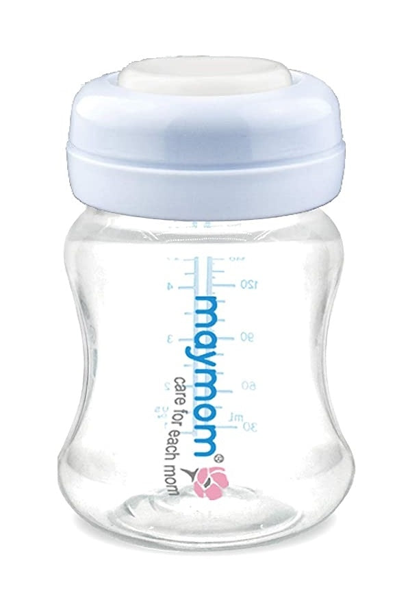Maymom Wide-Neck Milk Bottle with SureSeal Silicone Disc, 140ml (6pk)