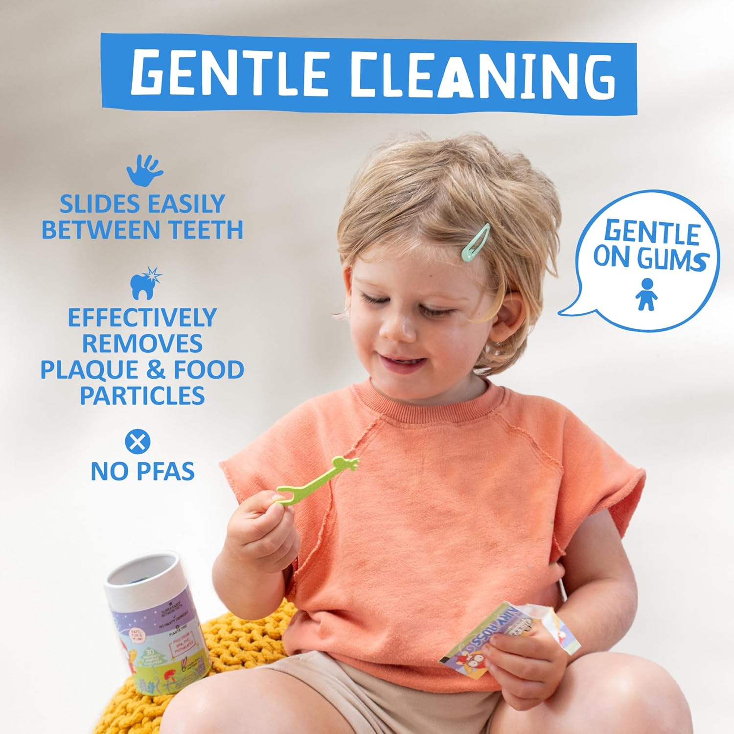 Jack N' Jill Fairy Floss Dental Flossers, 30pcs