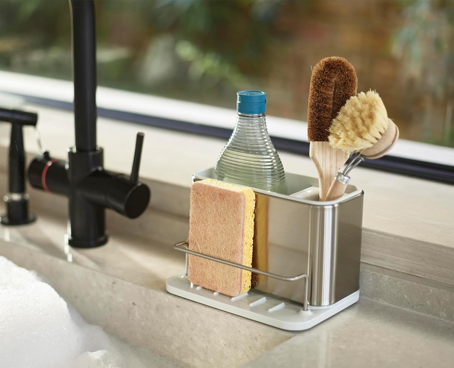 Joseph Joseph Surface Sink Tidy Stainless-Steel Sink Caddy (2 Colors) - Pupsik Singapore