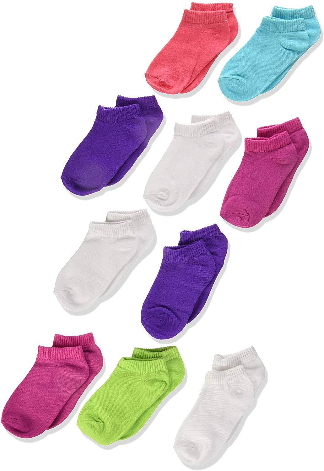 Hanes Girls' Toddler Low-Cut EZ Sort Socks (10pk)