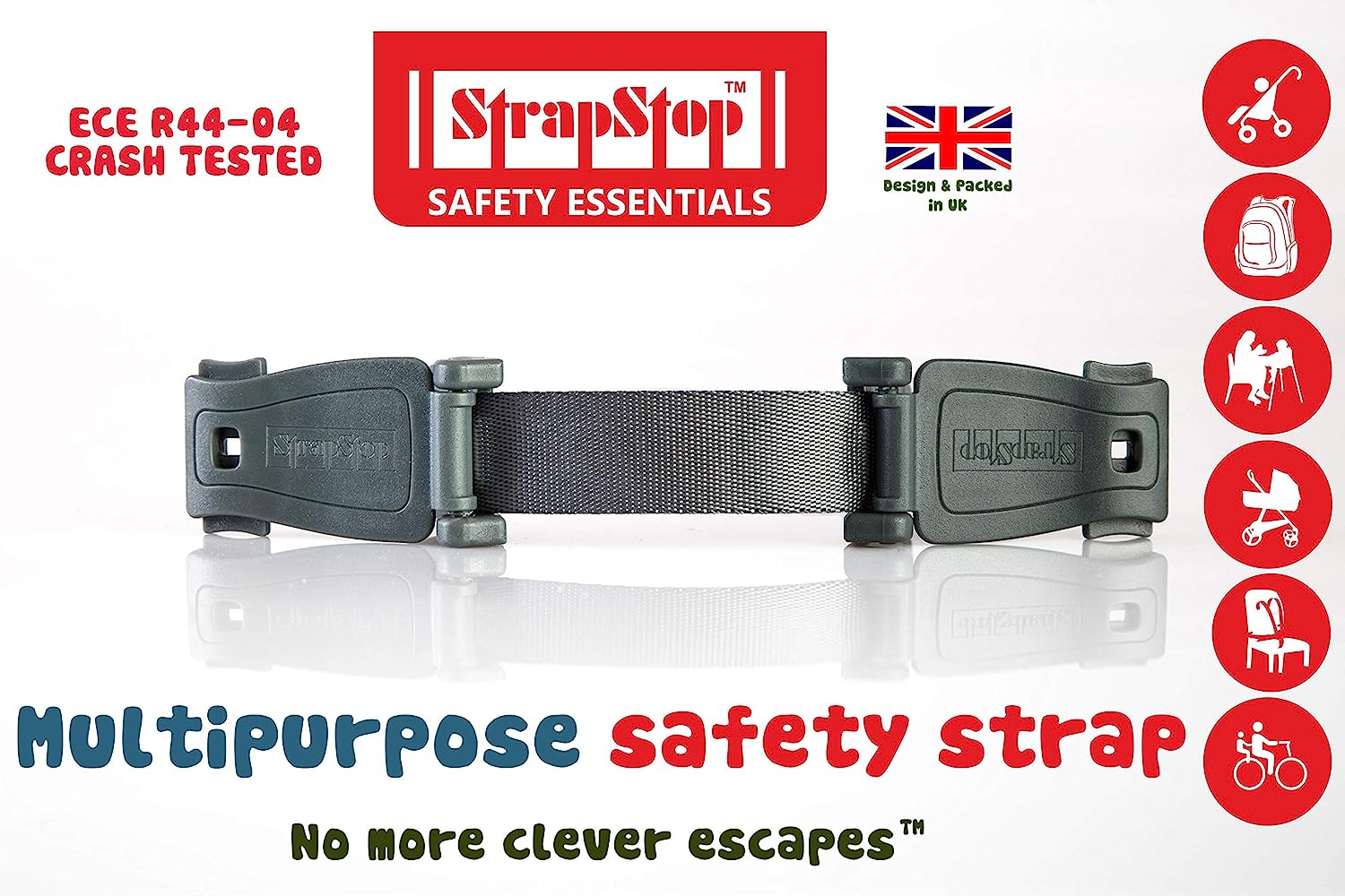 Strap Stop Baby Car Seat/Stroller Strap (4 Colours)