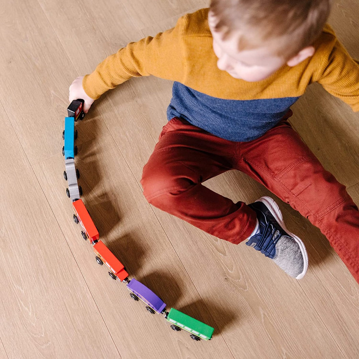 Melissa & Doug Wooden Train & Cars Set