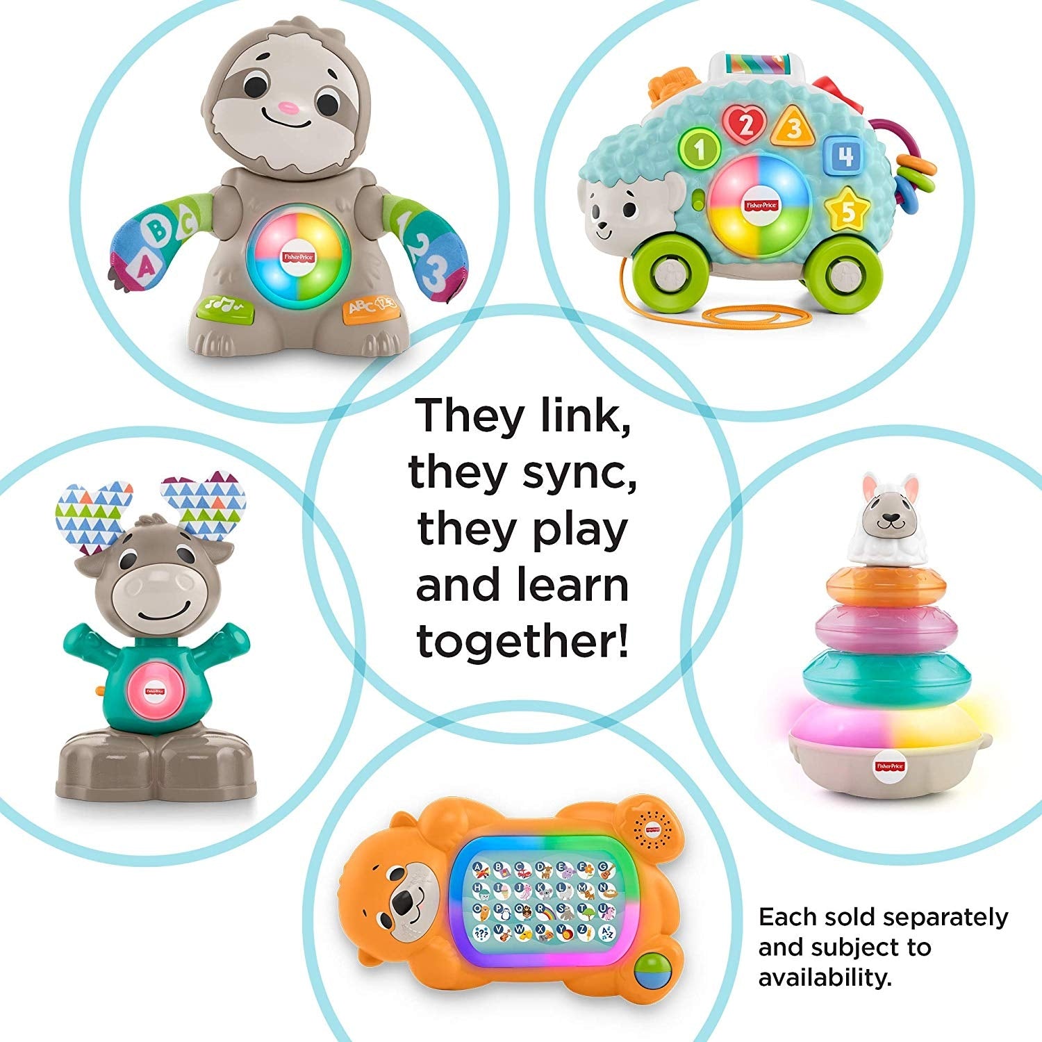 Fisher Price Linkimals Lights & Colors Llama Stacker