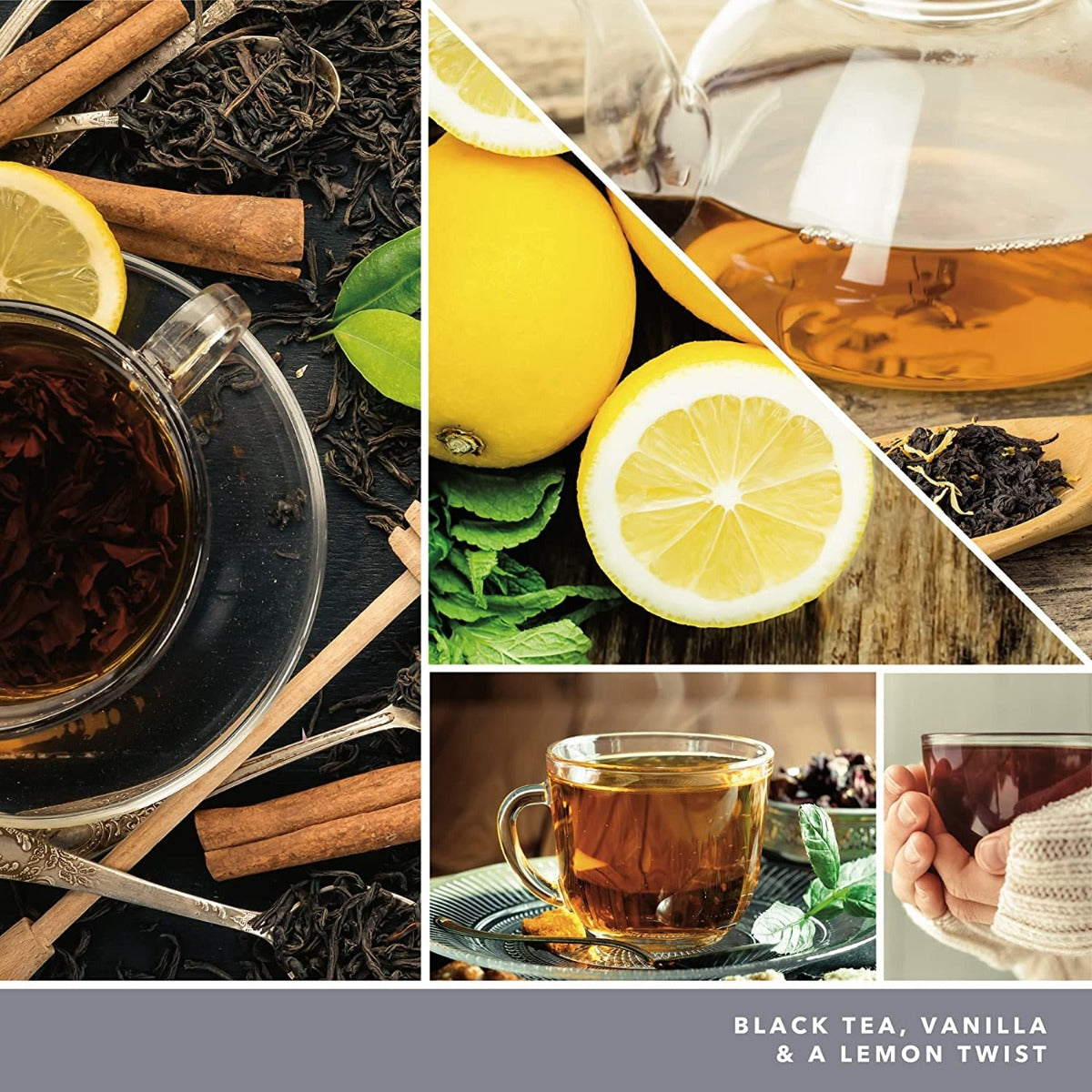 Yankee Candle Signature Medium Jar Candle, 2-wicks (13oz) - Black Tea and Lemon
