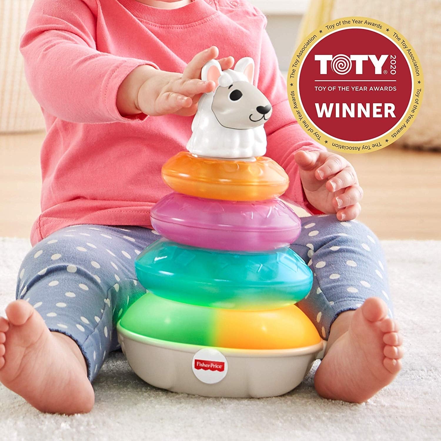 Fisher Price Linkimals Lights & Colors Llama Stacker
