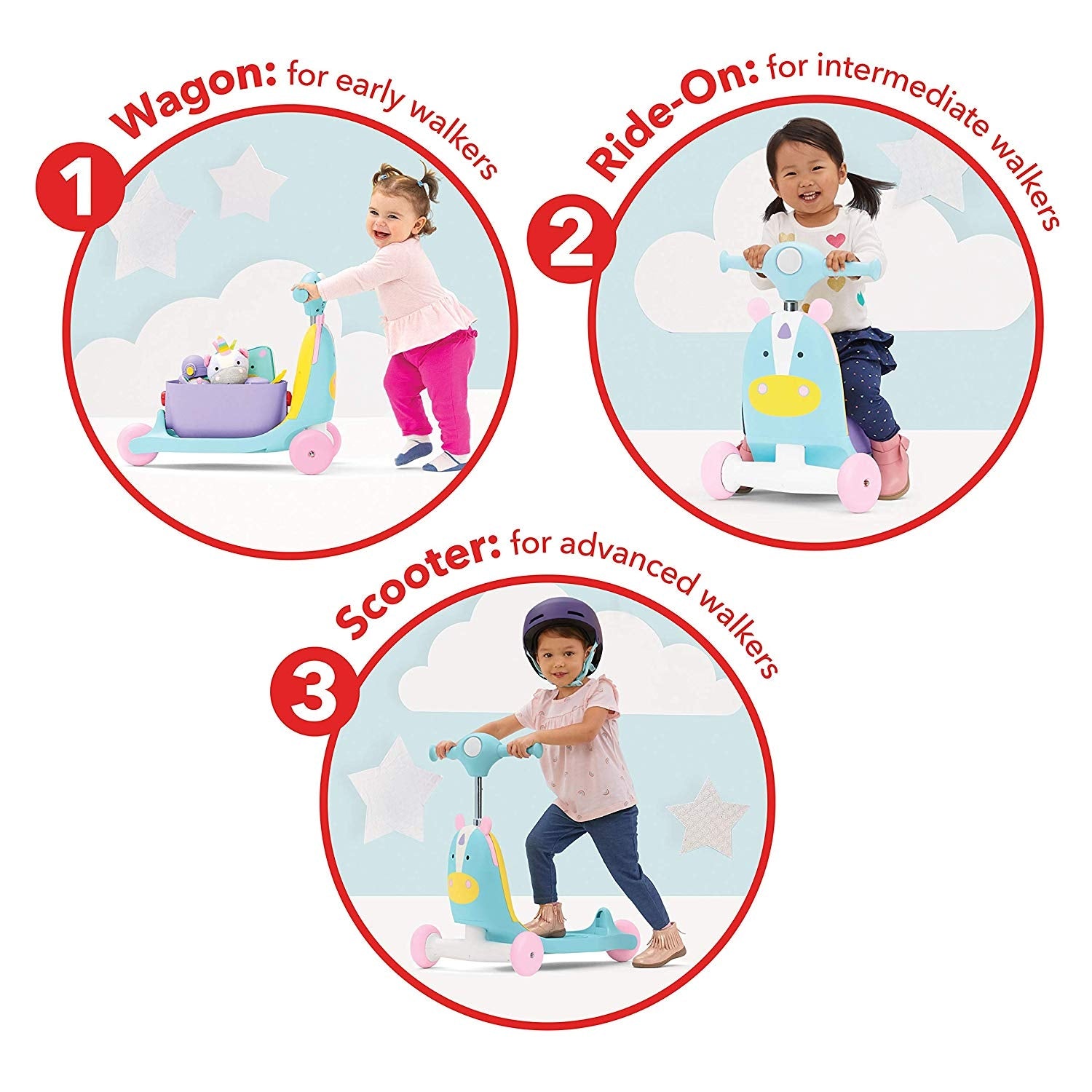 Skip Hop Zoo 3-In-1 Ride On Toy (2 Designs) - Pupsik Singapore
