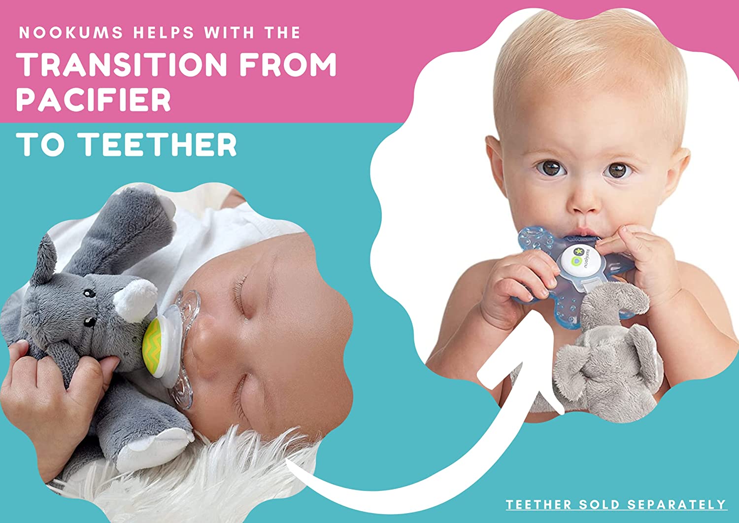 Nookums Paci-Plushies Buddies Pacifier Holder (7 Designs)