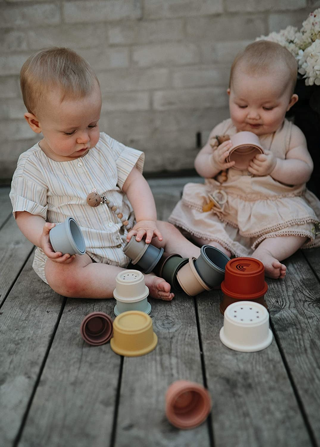 Mushie Stacking Cups Toy (4 Colors)
