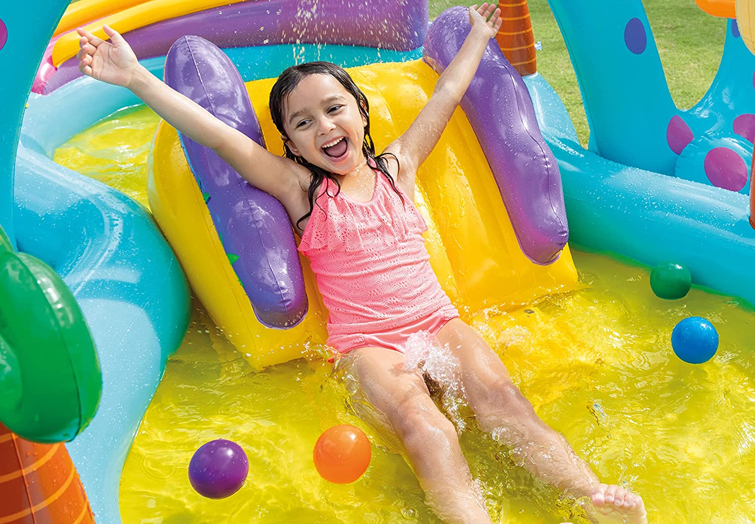 Intex Dinoland Inflatable Play Center Pool w/ Slide