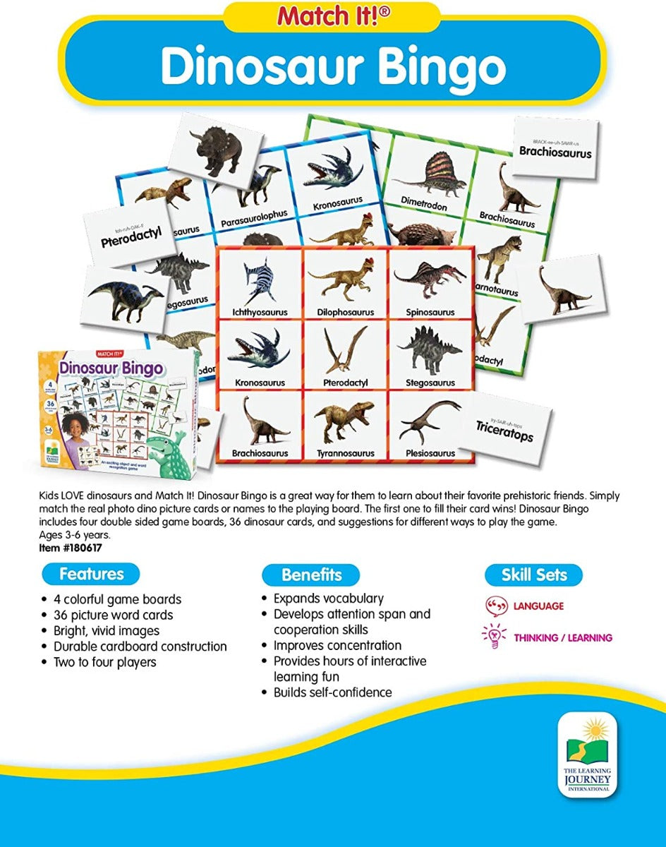 The Learning Journey Match It! Bingo (4 Designs) - Pupsik Singapore