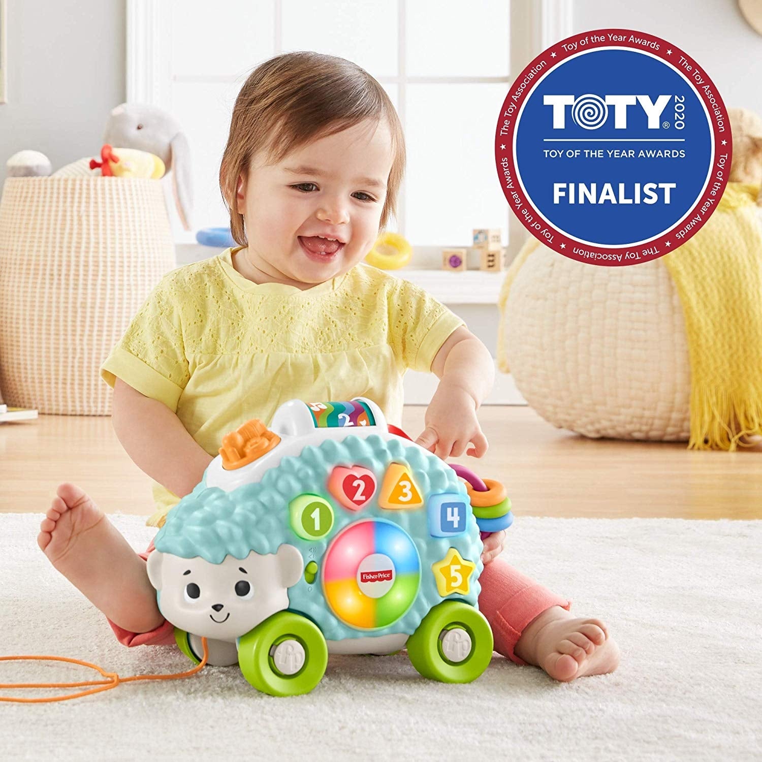 Fisher Price Happy Shapes Hedgehog Pull Toy