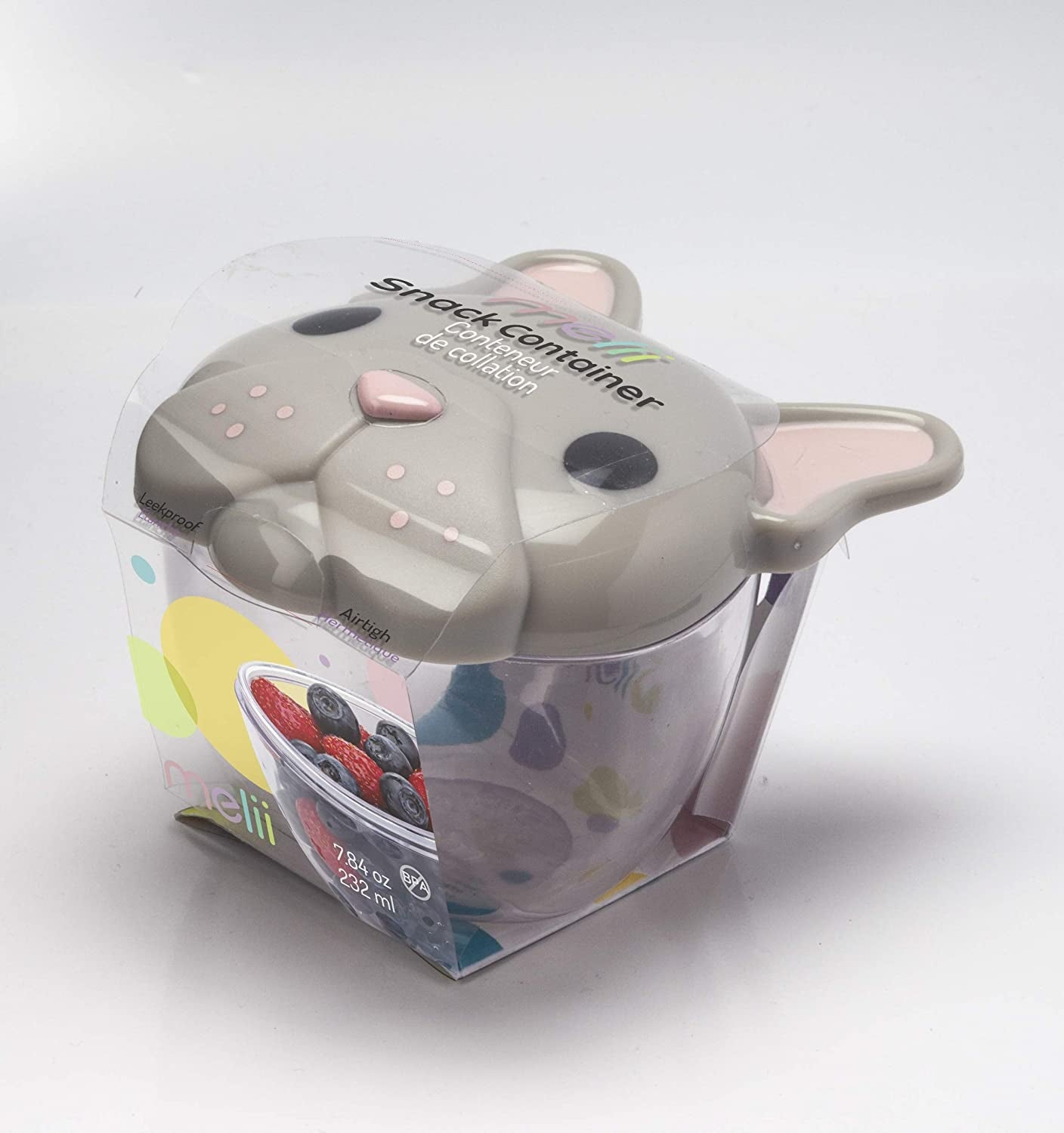 Melii Snack Container, 232ml - Bulldog - Pupsik Singapore