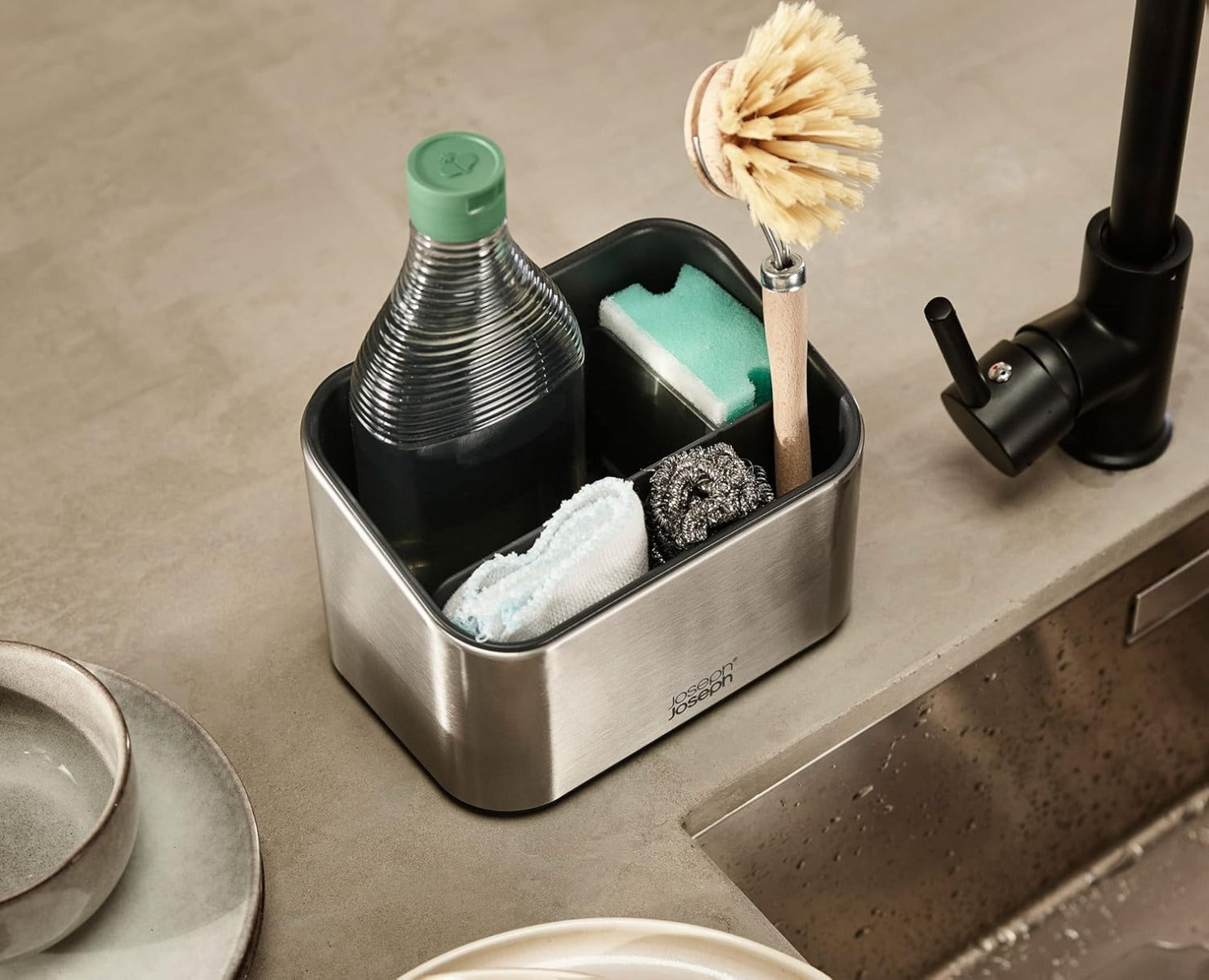 Joseph Joseph Surface Stainless-Steel Tiered Sink Tidy