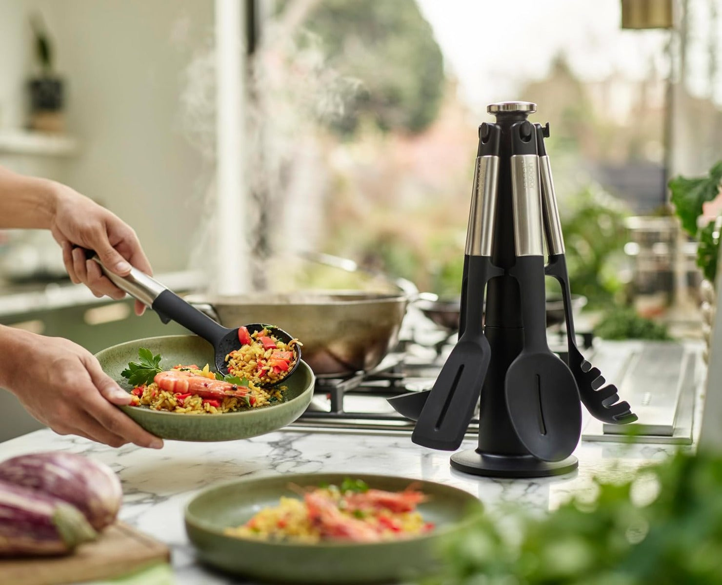 Joseph Joseph Elevate Stainless-steel Silicone 5-piece Utensils Carousel Set