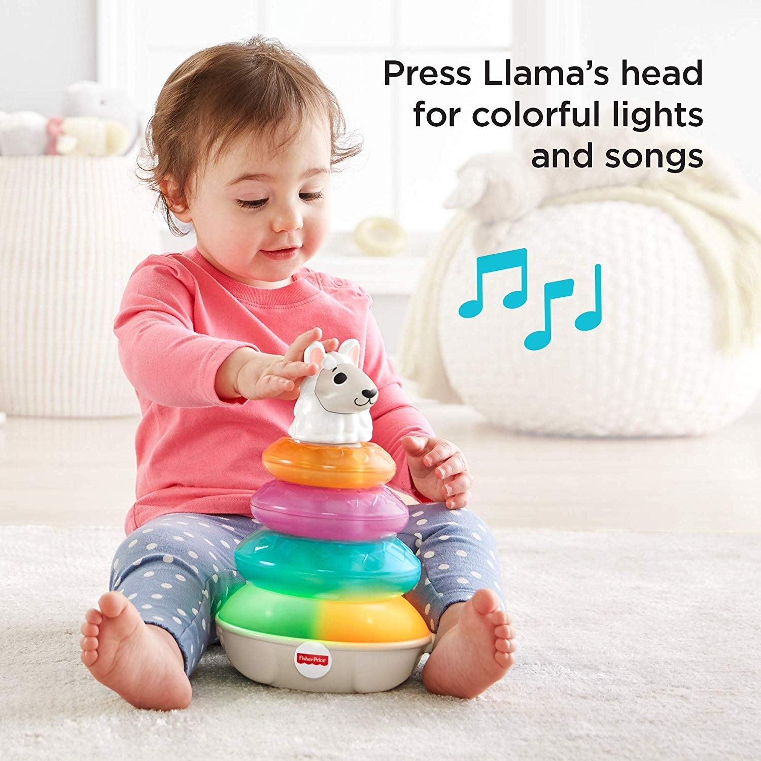 Fisher Price Linkimals Lights & Colors Llama Stacker