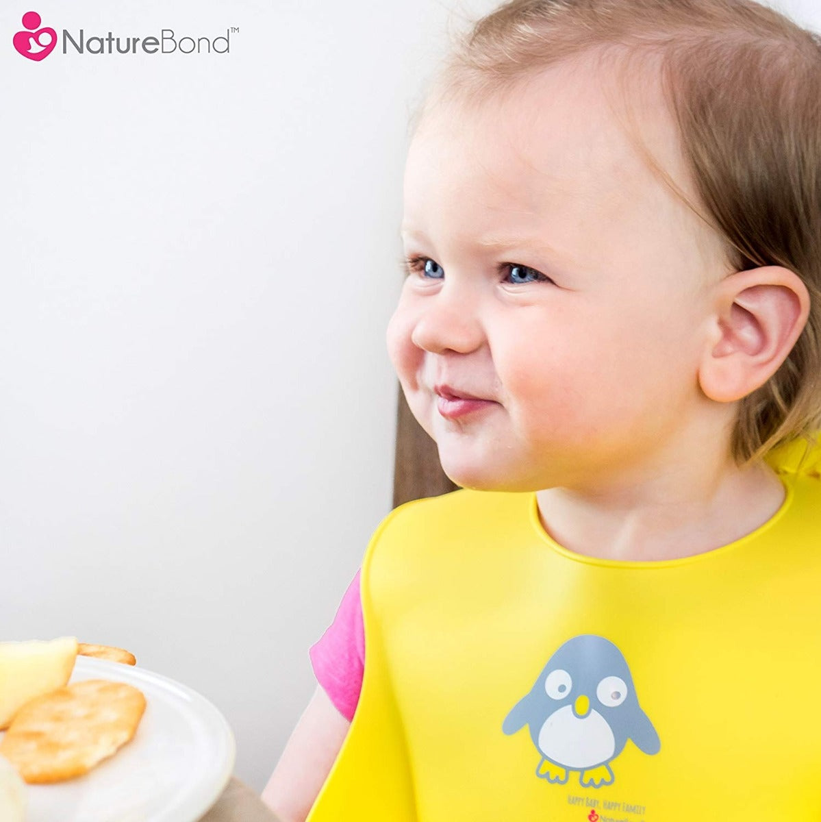NatureBond Waterproof Silicone Baby Bib, 2pk (2 Colours) - Pupsik Singapore