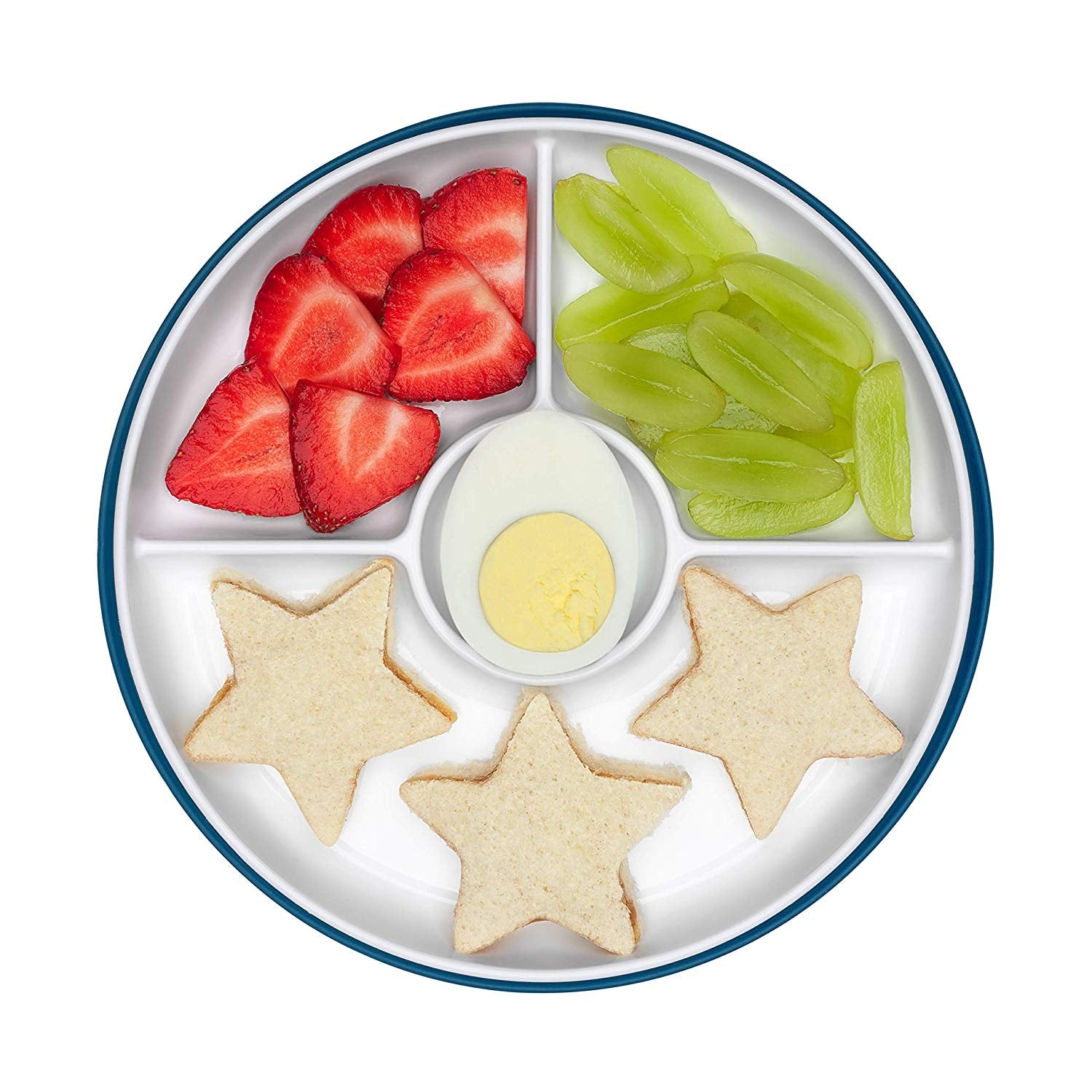OXO Tot Stick & Stay Suction Divided Baby Plate (5 Colours) - Pupsik Singapore