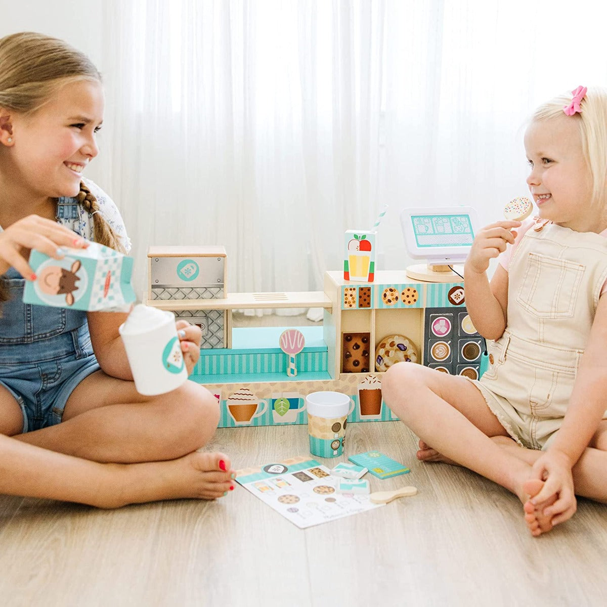 Melissa & Doug Wooden Cafe Barista Coffee Shop Play Set