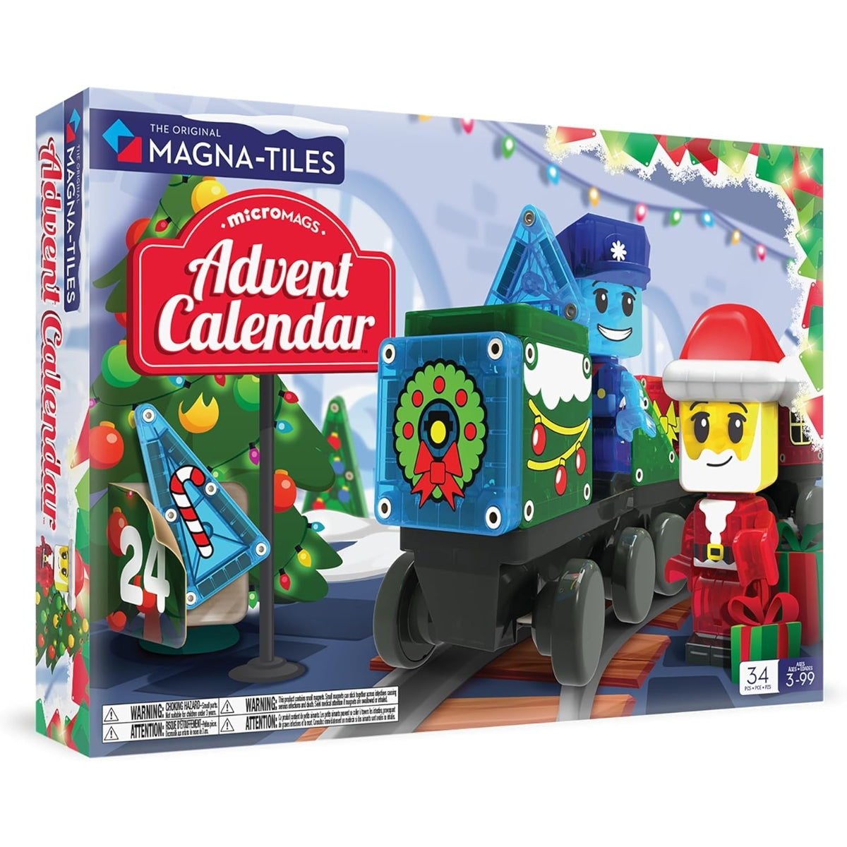 Magna-Tiles microMAGS Advent Calendar™ 34-Piece Set