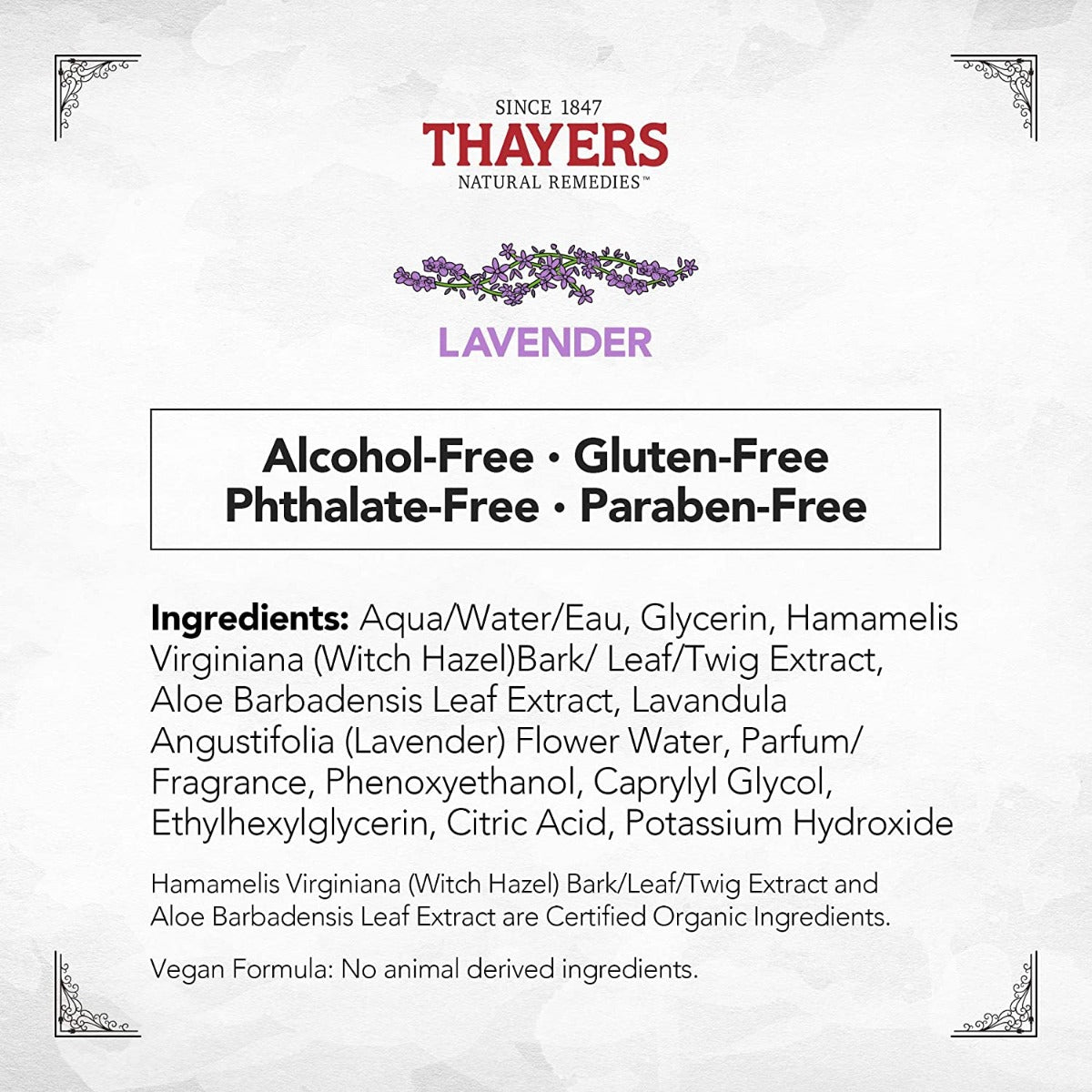 Thayers Witch Hazel Facial Mist w/ Aloe Vera, 237ml – Lavender