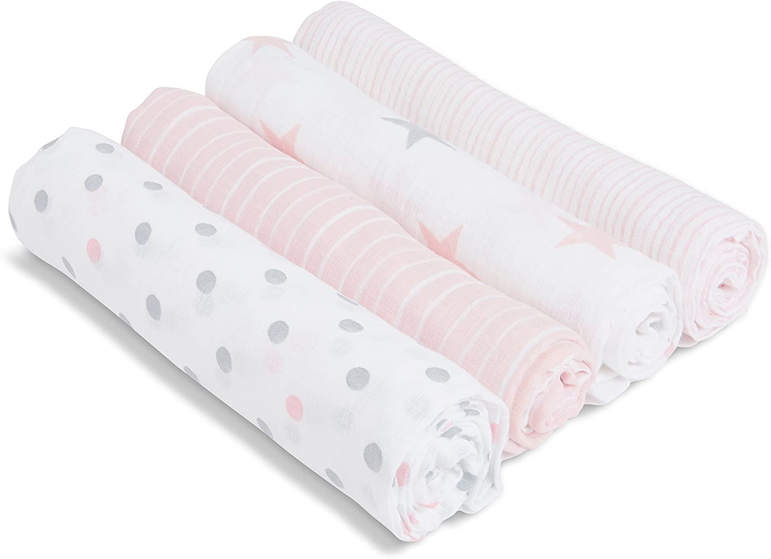 Aden Anais Essentials Muslin Cotton Swaddle (44 x 44 in), 4pk (31 Designs) - Pupsik Singapore