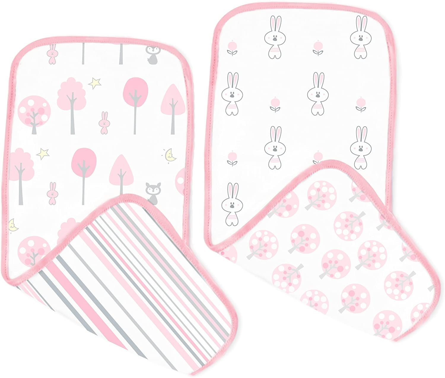 SwaddleDesigns Muslin Baby Burpies, 2pk (5 Designs)