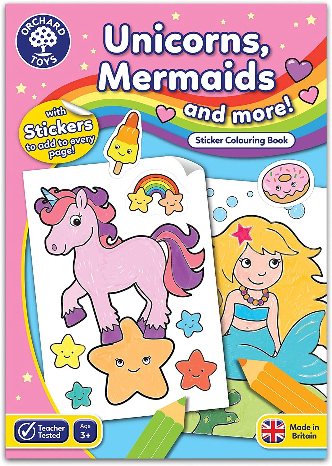 Orchard Toys Unicorn, Mermaids and More Sticker Colouring Book