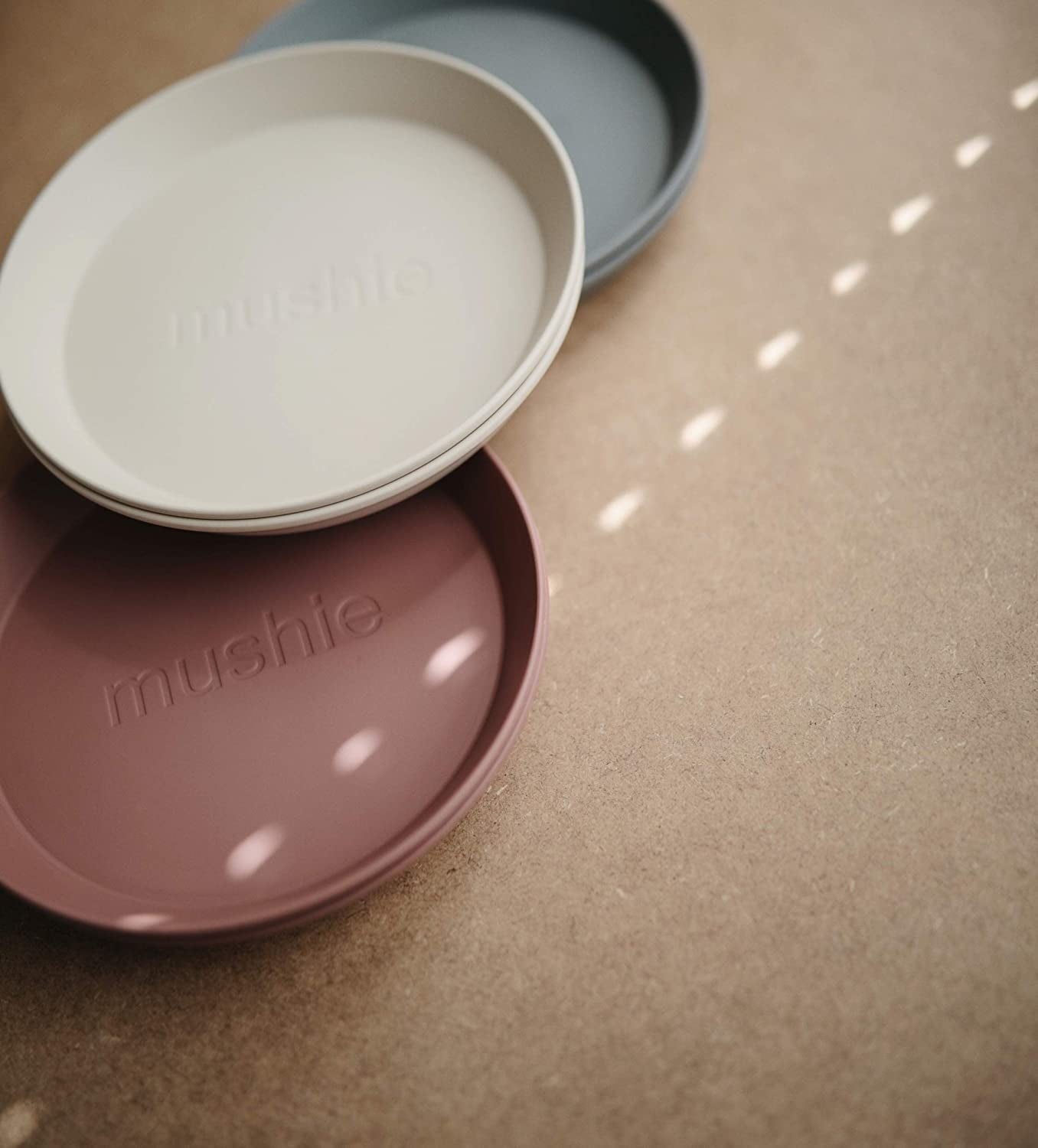Mushie Round Dinner Plates (2pk) - 8 Colors - Pupsik Singapore