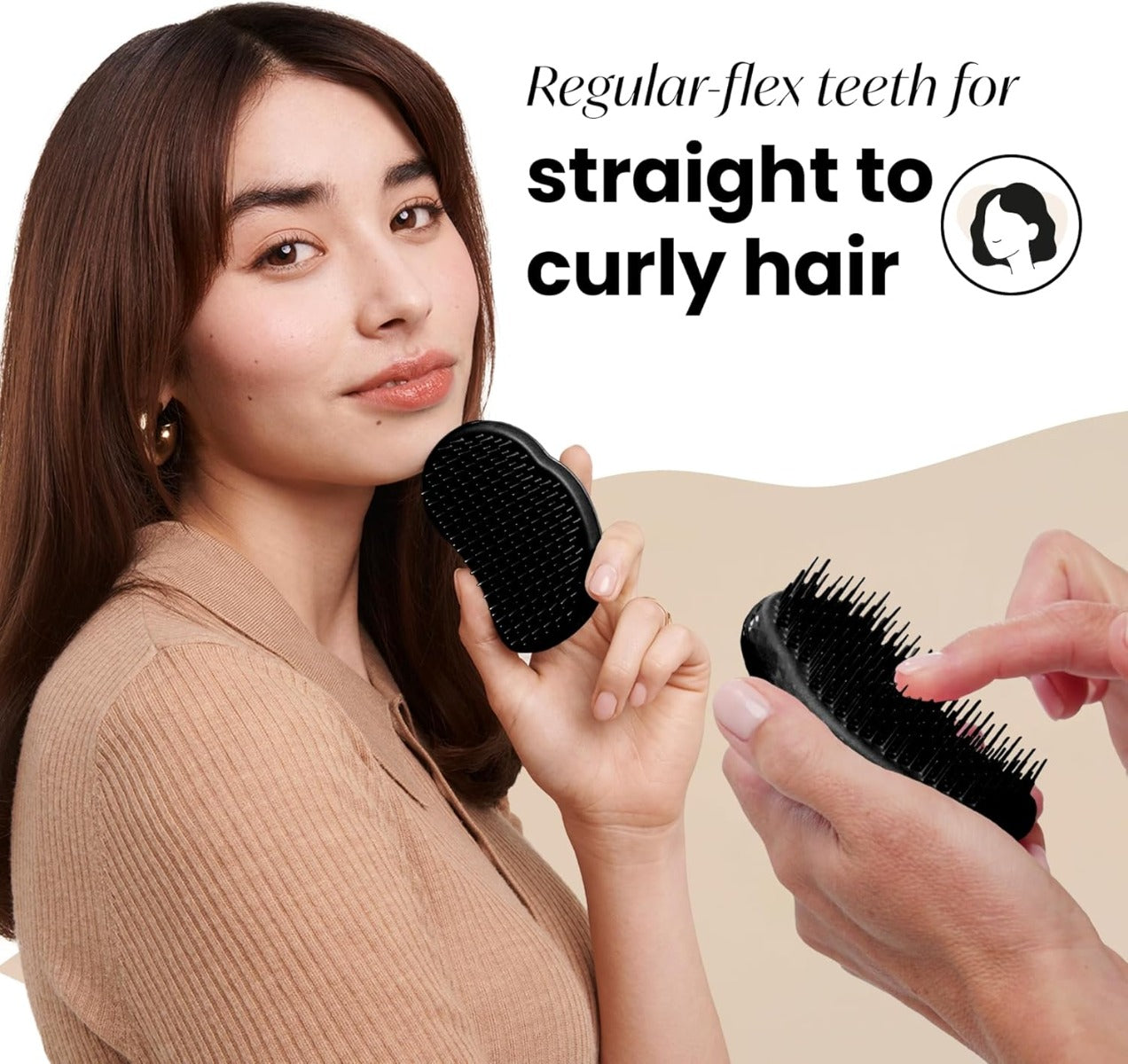 Tangle Teezer Original Detangling Hairbrush, Straight & Curly (6 Designs)