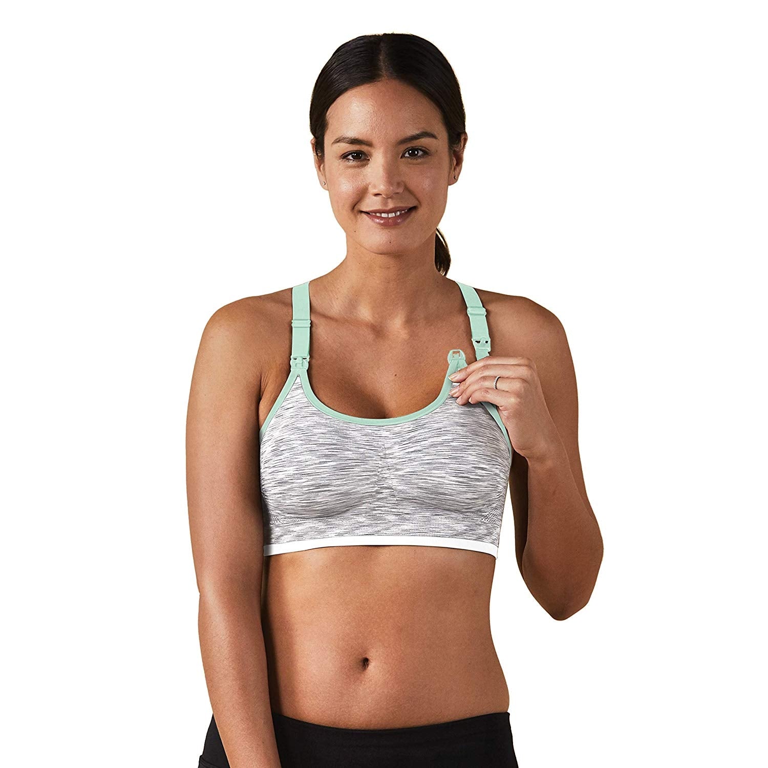Bravado Body Silk Seamless Rhythm Nursing Bra - White Grey Spacedye